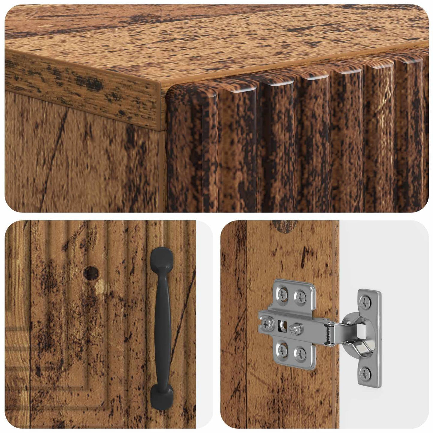 Cipőszekrény HAARLEM 59,5 x 39,5 x 89,5 cm Szerelt Fa Antik Fa