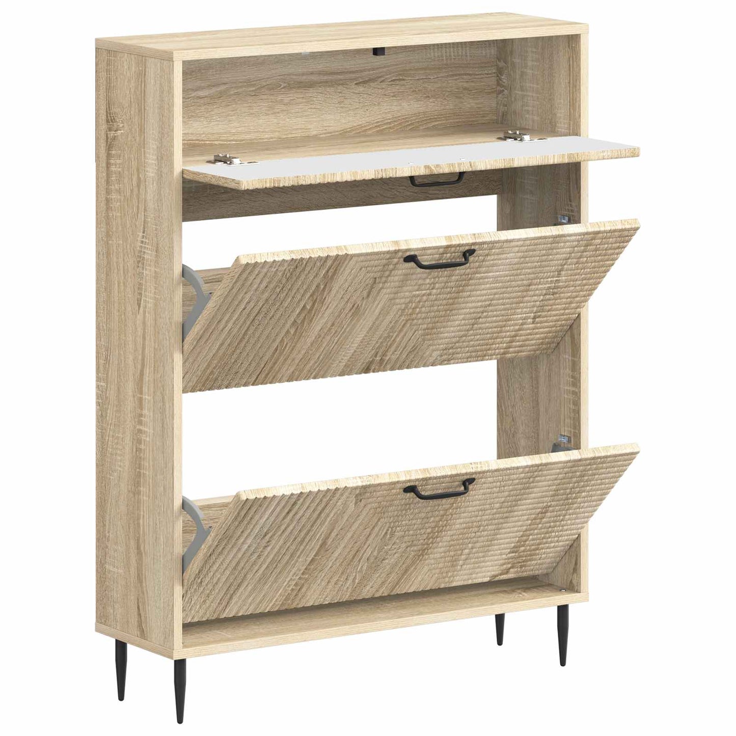 Cipőszekrény HAARLEM 78 x 24 x 103 cm Szerelt Fa Sonoma Tölgy