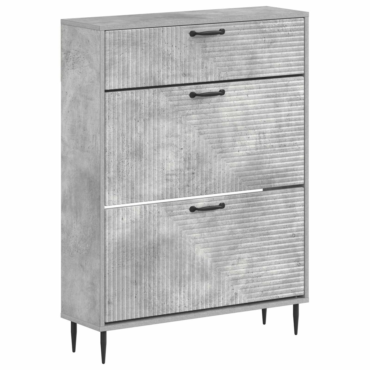 Cipőszekrény HAARLEM 78 x 24 x 103 cm Szerelt Fa Betonszürke
