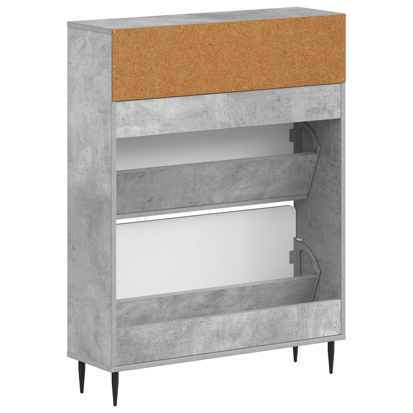 Cipőszekrény HAARLEM 78 x 24 x 103 cm Szerelt Fa Betonszürke