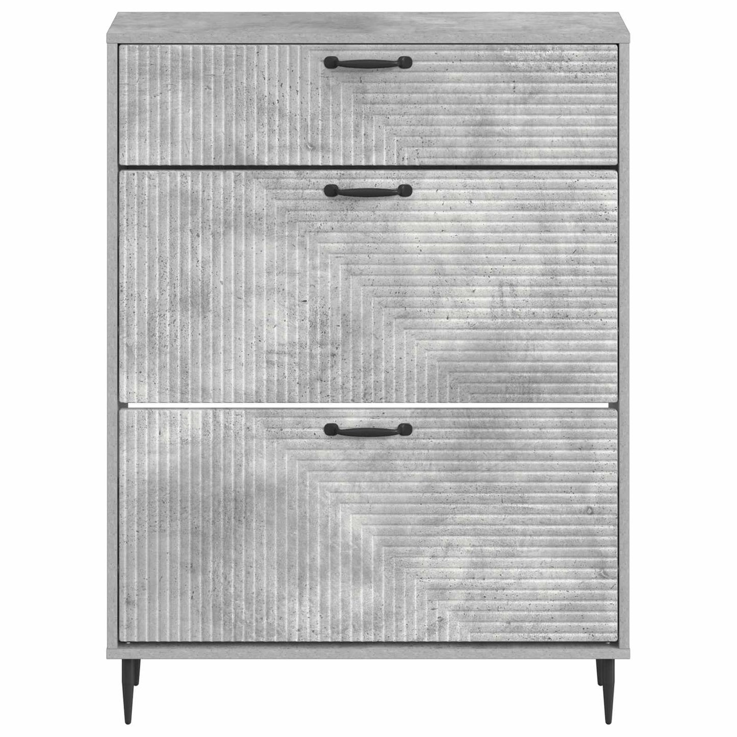 Cipőszekrény HAARLEM 78 x 24 x 103 cm Szerelt Fa Betonszürke