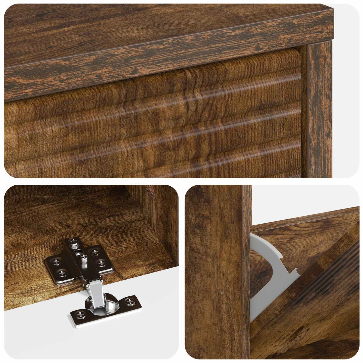 Cipőszekrény HAARLEM 78 x 24 x 103 cm Szerelt Fa Füstös Tölgy