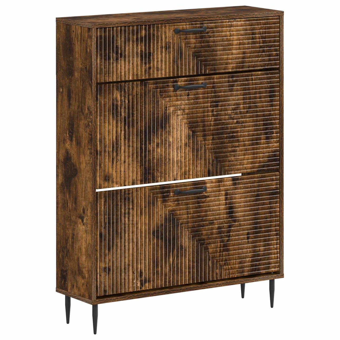Cipőszekrény HAARLEM 78 x 24 x 103 cm Szerelt Fa Füstös Tölgy