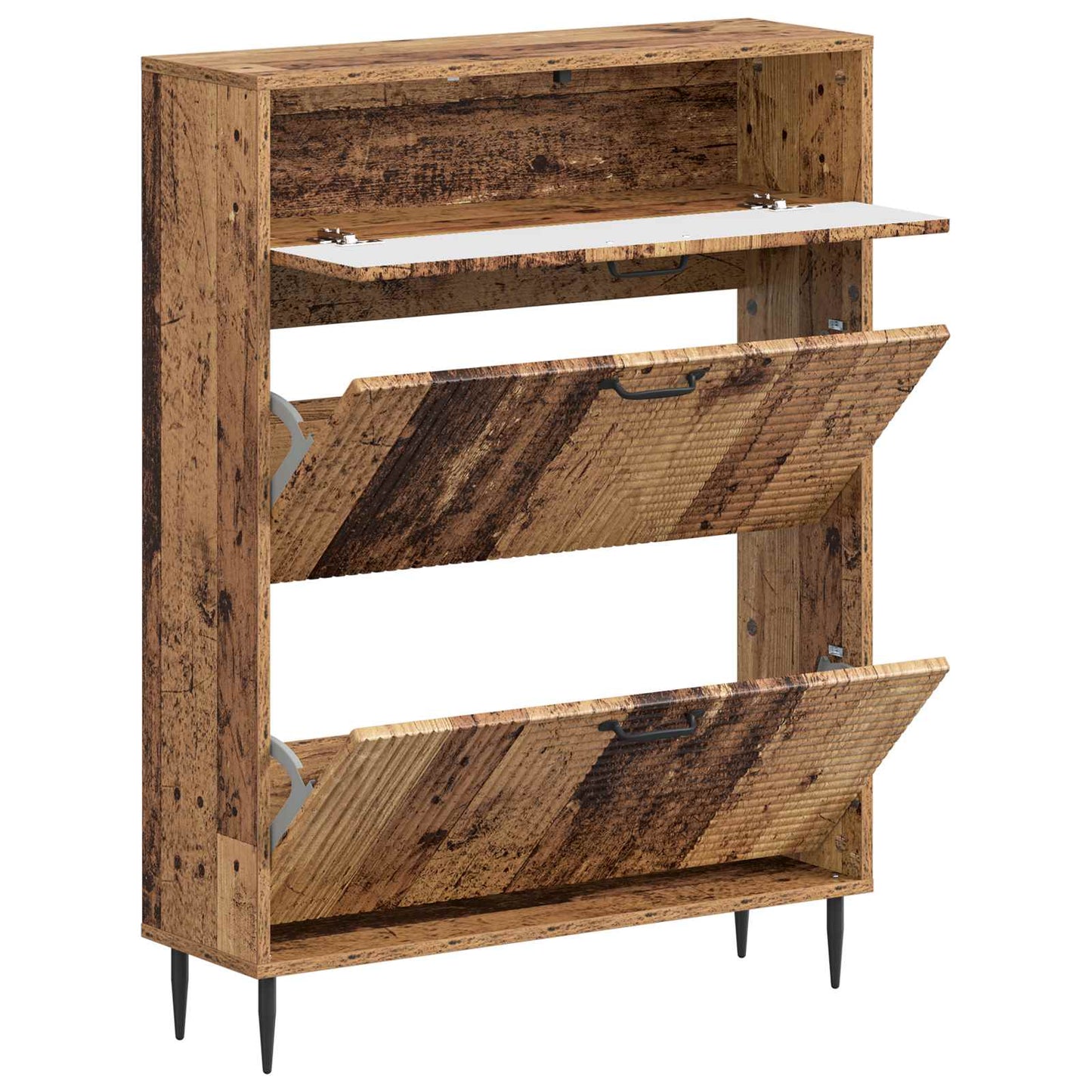 Cipőszekrény HAARLEM 78 x 24 x 103 cm Szerelt Fa Antik Fa