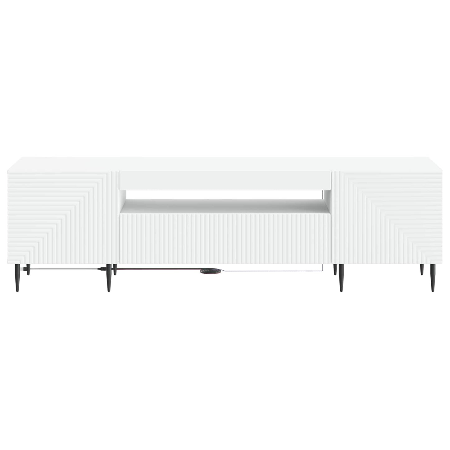 LED TV szekrény Fehér Szerelt Fa