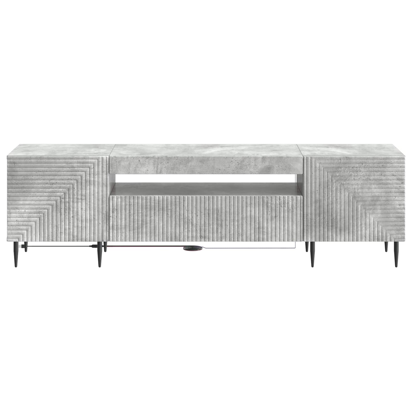 LED TV szekrény Betonszürke Szerelt Fa
