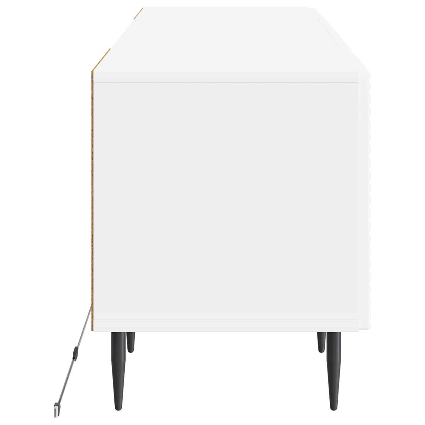LED TV szekrény Magasfényű Fehér Szerelt Fa
