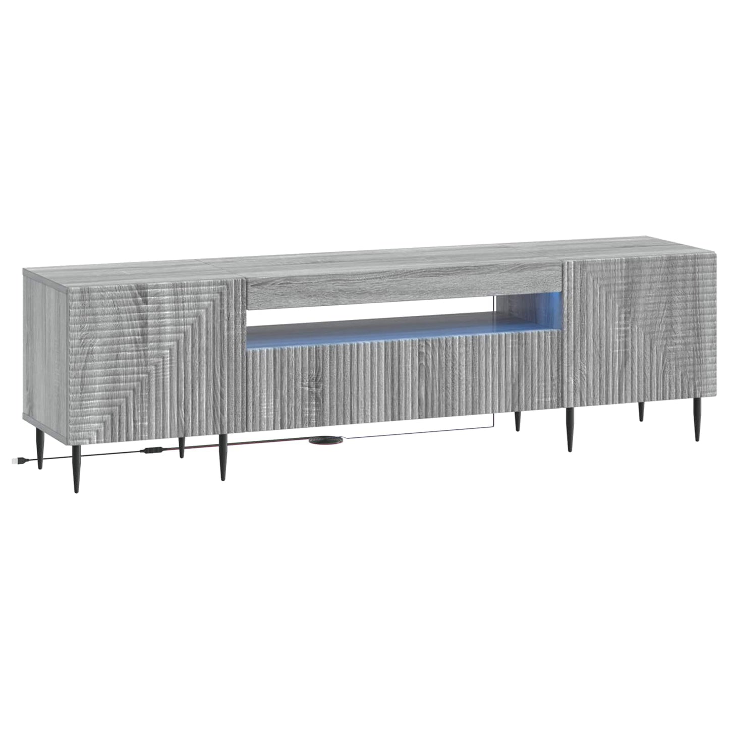 LED TV szekrény Szürke Sonoma Szerelt Fa