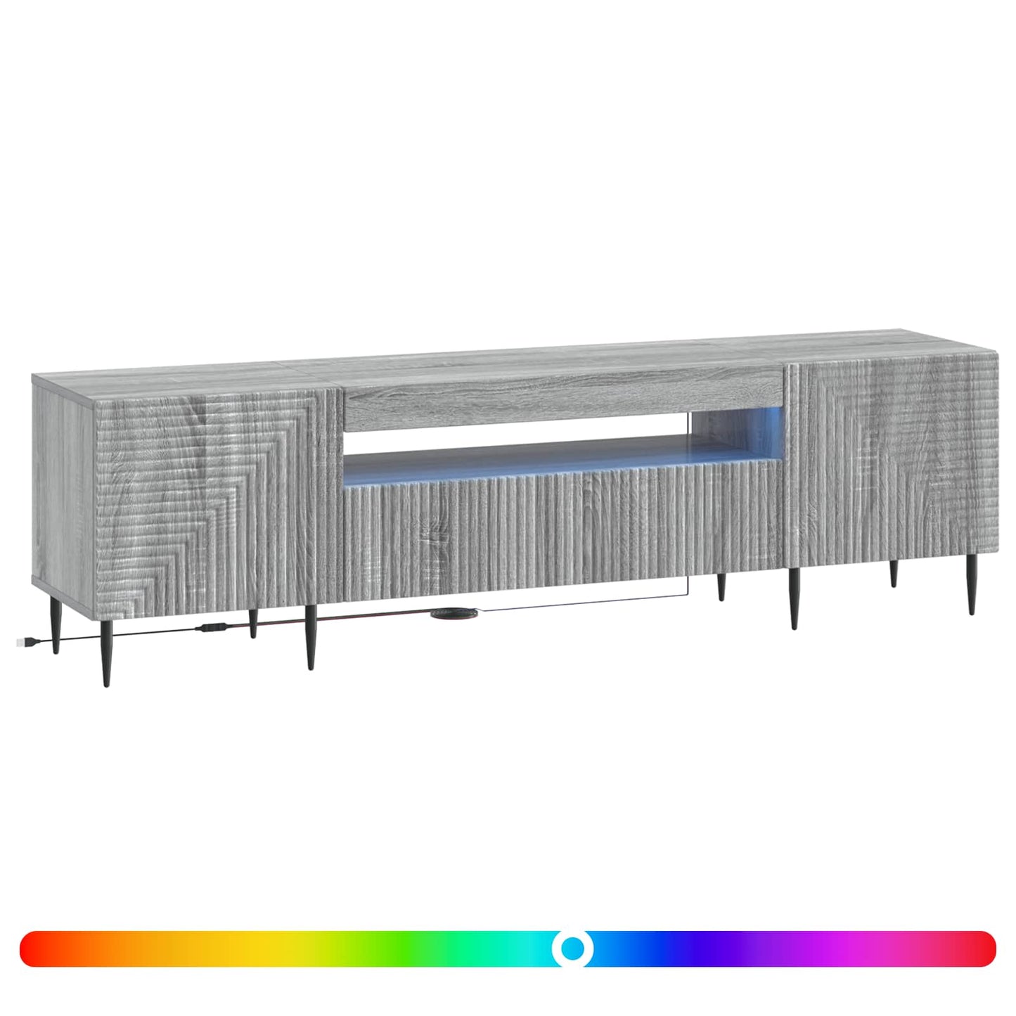 LED TV szekrény Szürke Sonoma Szerelt Fa
