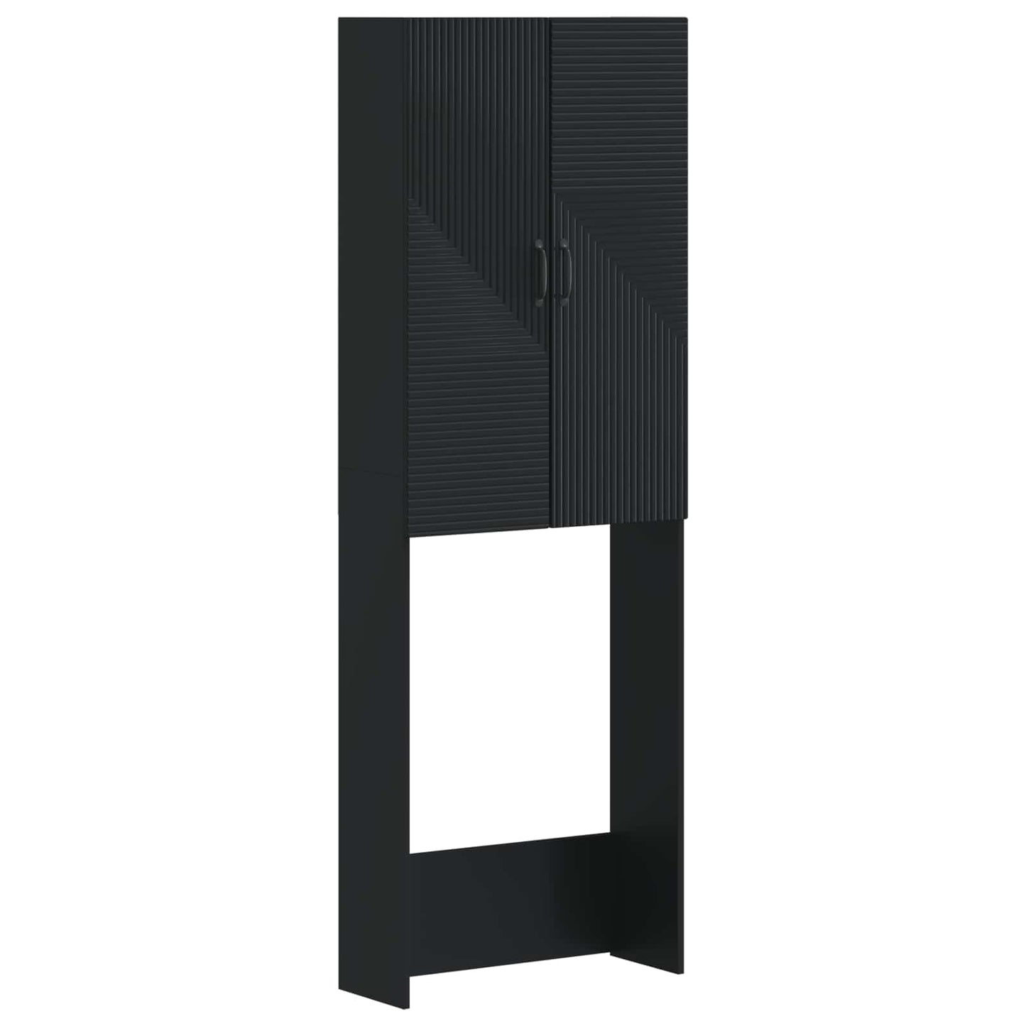 WC Szekrény HAARLEM Fekete 66 x 25,5 x 190 cm Szerelt Fa