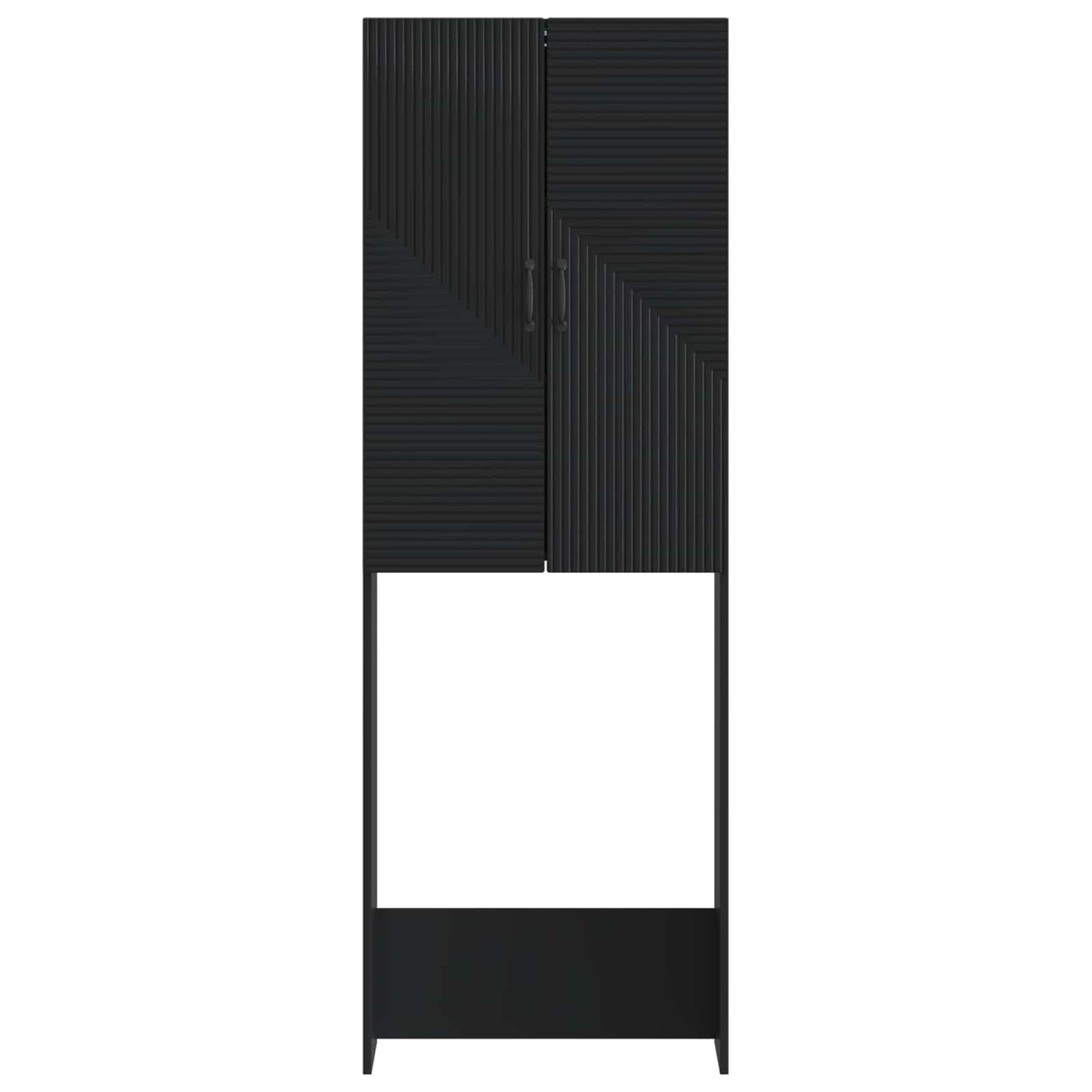WC Szekrény HAARLEM Fekete 66 x 25,5 x 190 cm Szerelt Fa
