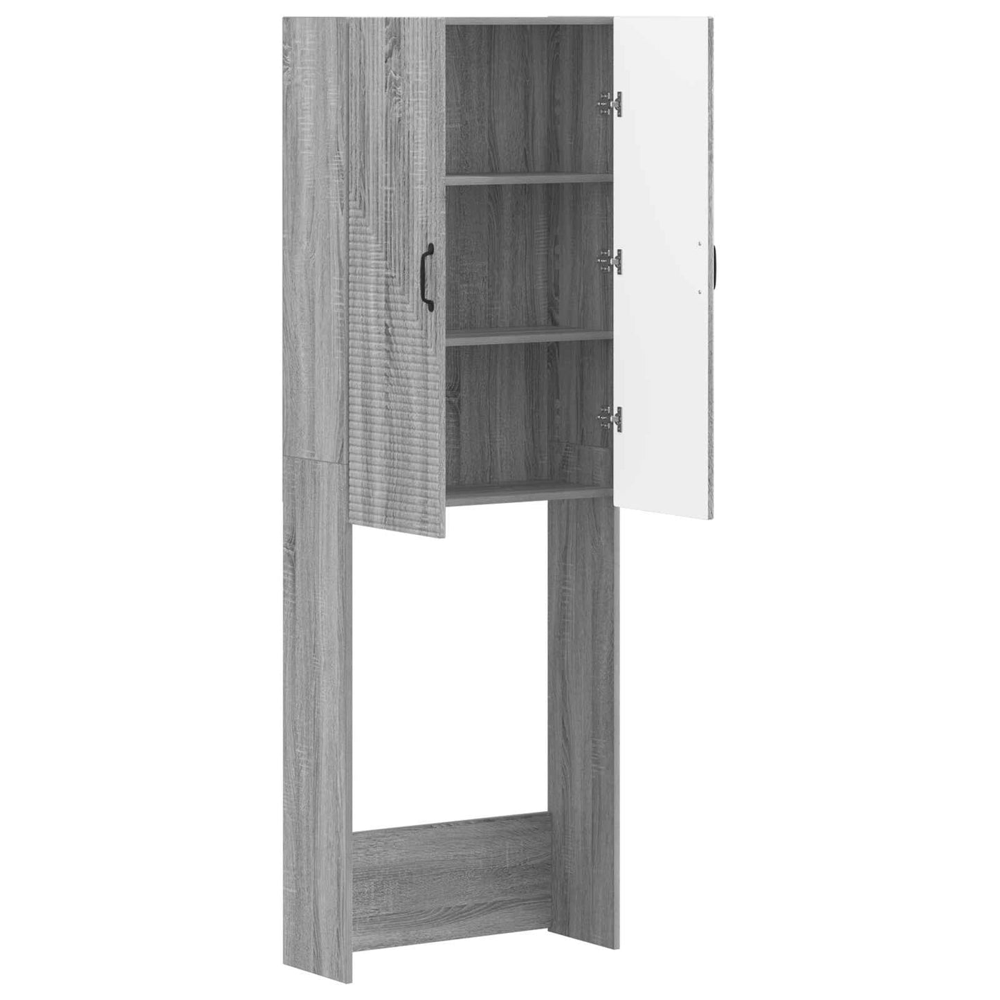 WC Szekrény HAARLEM Szürke Sonoma 66 x 25,5 x 190 cm Szerelt Fa