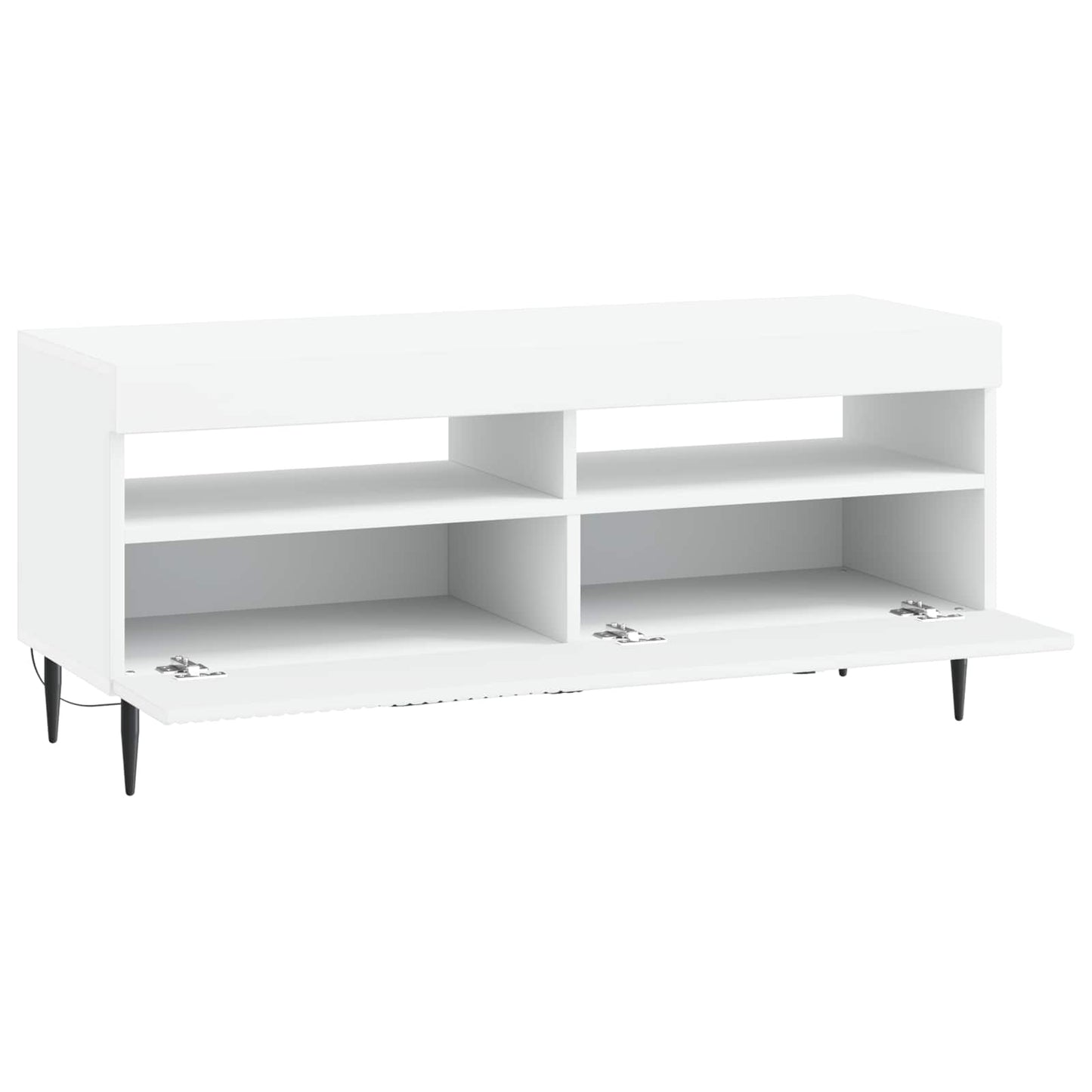 LED TV szekrény Fehér Szerelt Fa