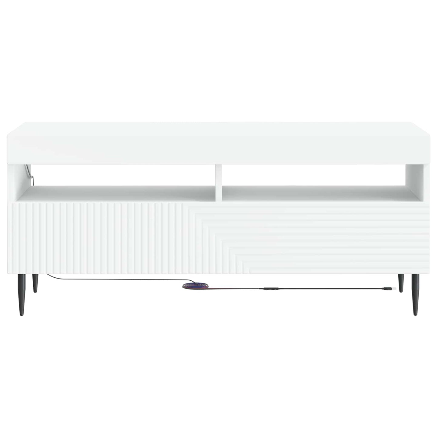 LED TV szekrény Fehér Szerelt Fa