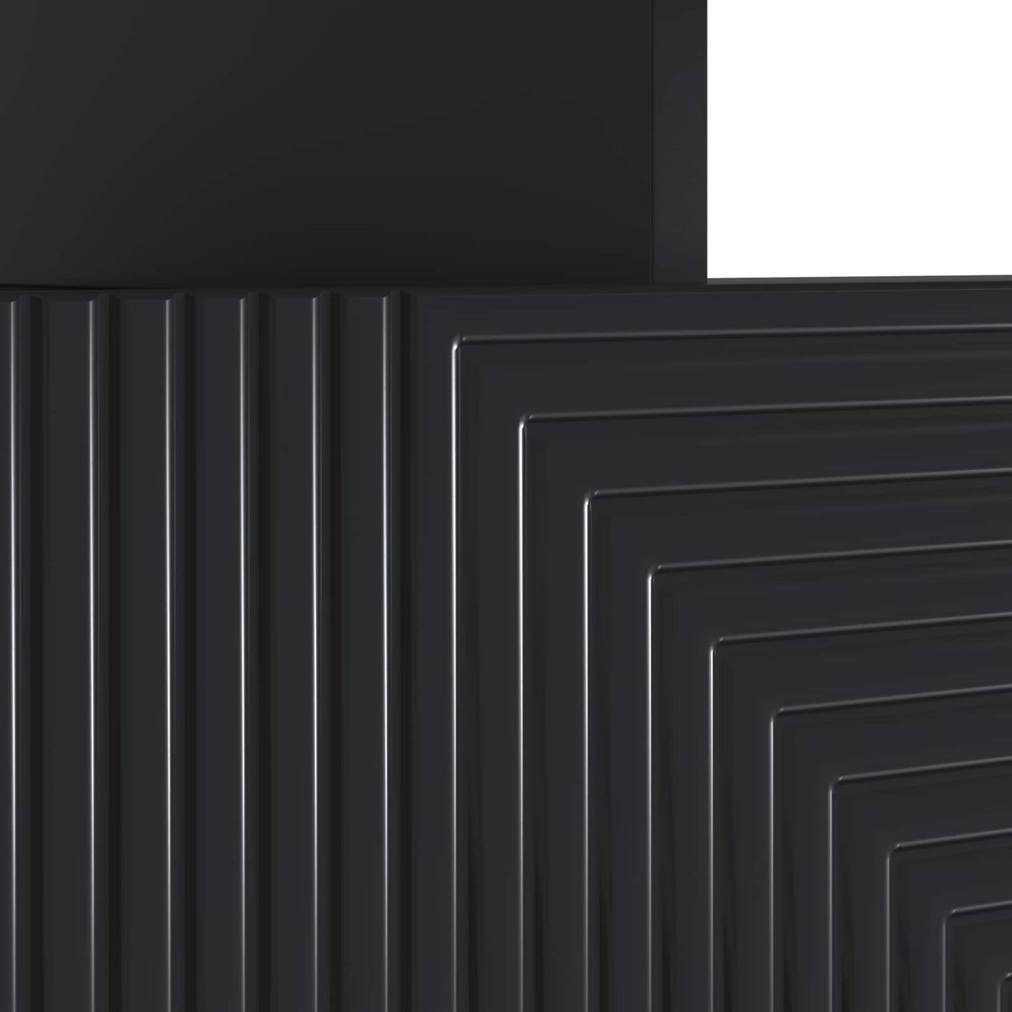 LED TV szekrény Fekete Szerelt Fa