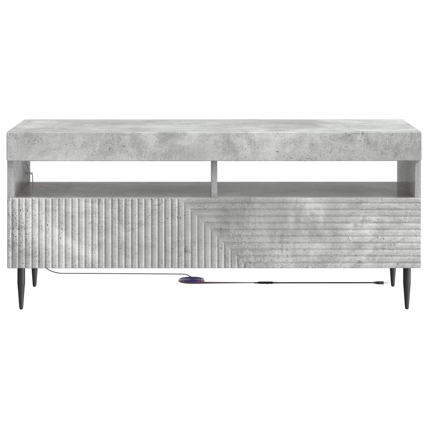 LED TV szekrény Betonszürke Szerelt Fa