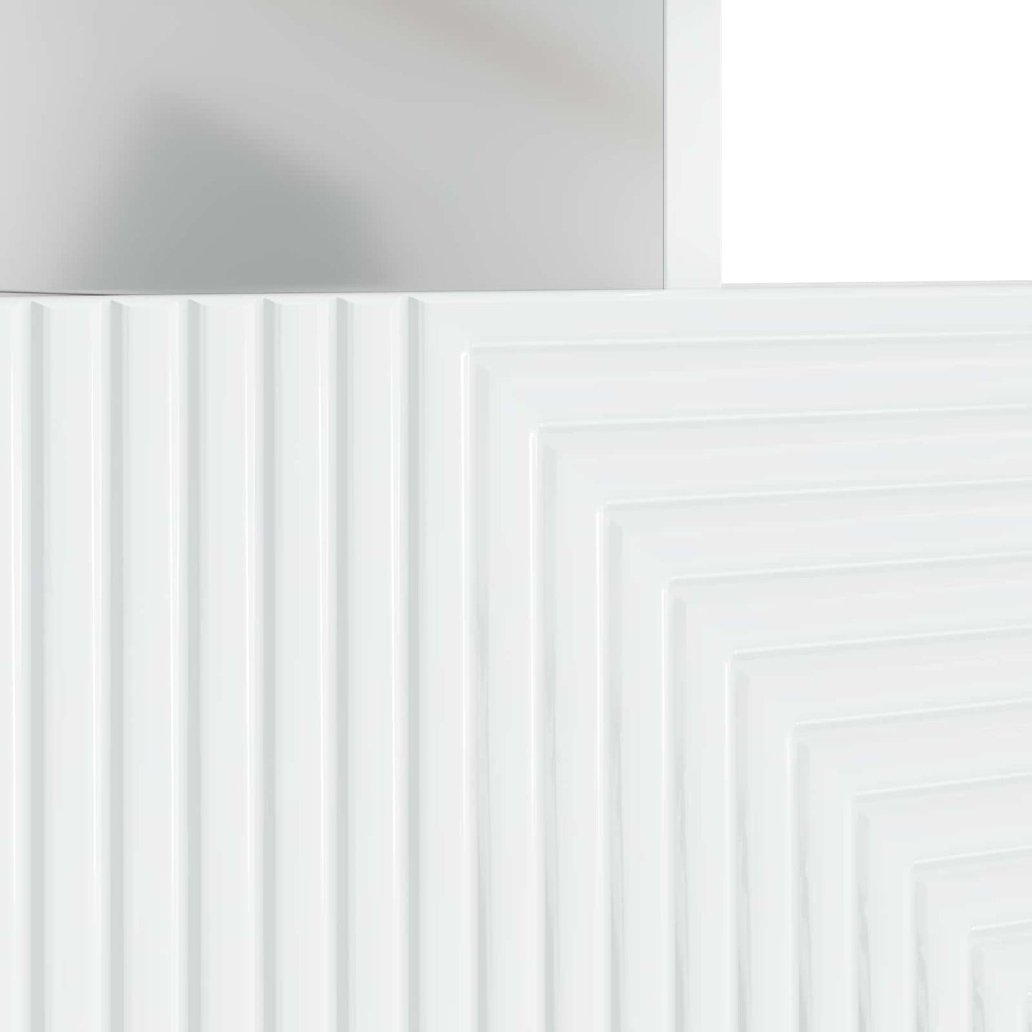 LED TV szekrény Magasfényű Fehér Szerelt Fa