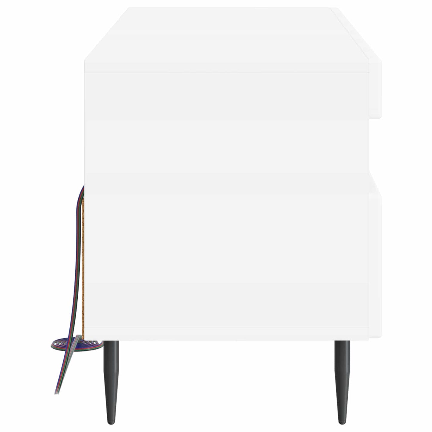 LED TV szekrény Magasfényű Fehér Szerelt Fa