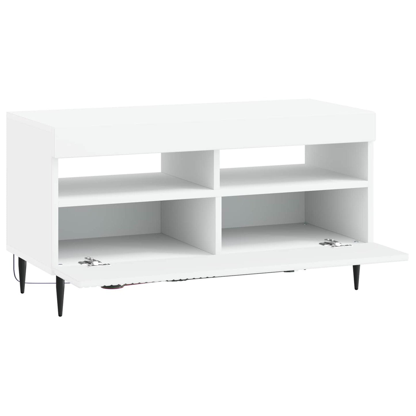 LED TV szekrény Fehér Szerelt Fa