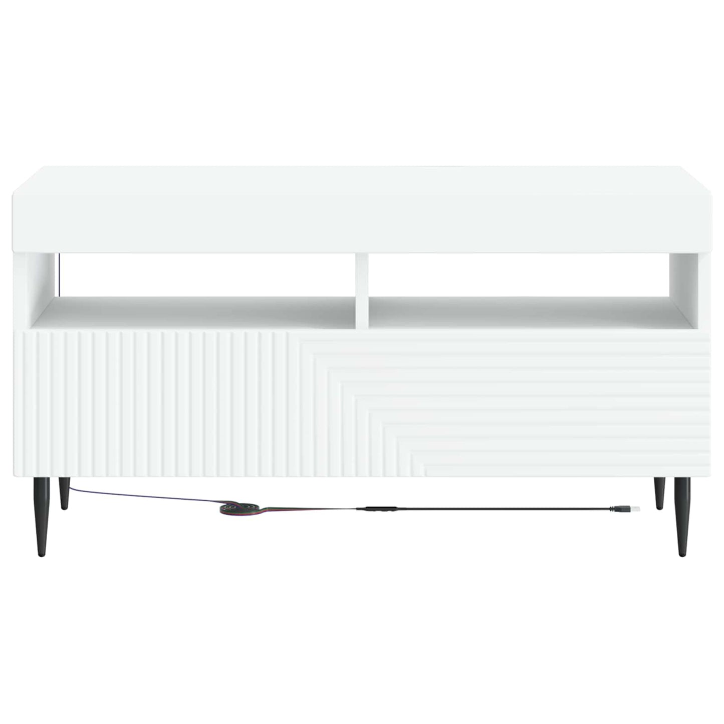 LED TV szekrény Fehér Szerelt Fa