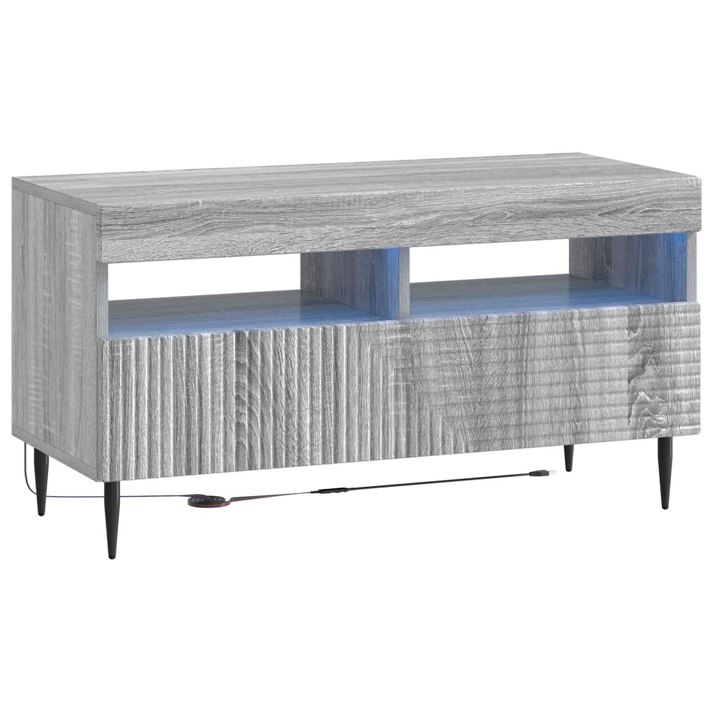 LED TV szekrény Szürke Sonoma Szerelt Fa