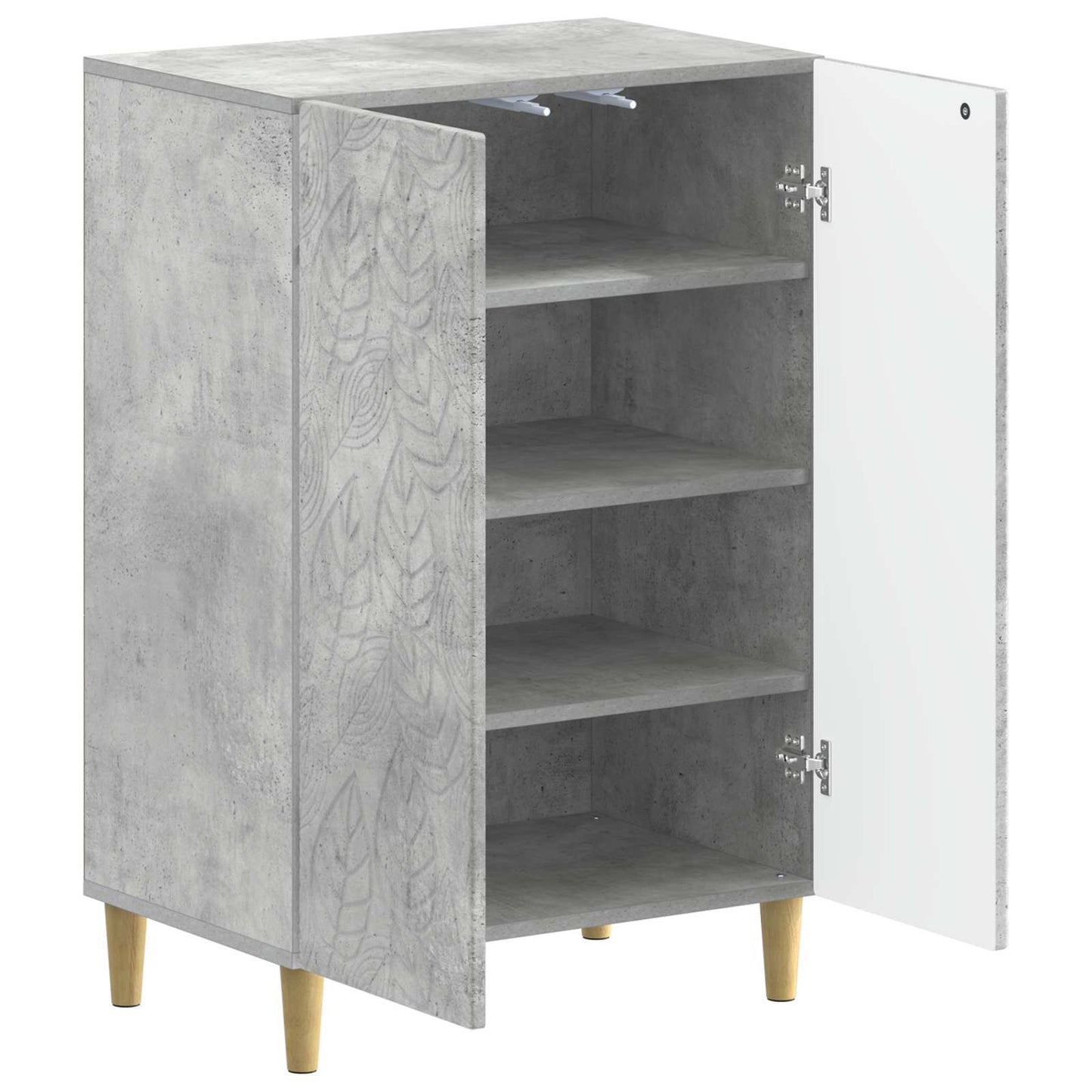 Cipőszekrény DELFT 59,5 x 39,5 x 90 cm Szerelt Fa Betonszürke