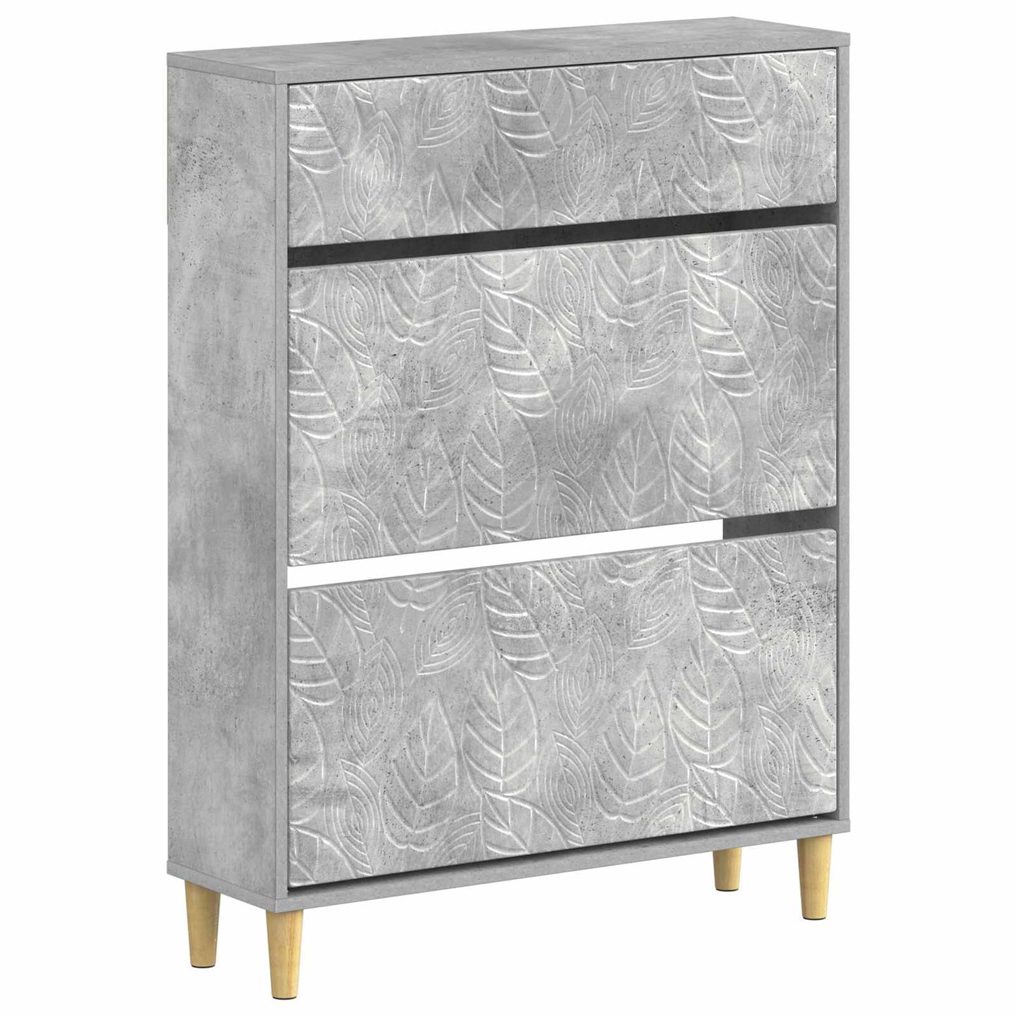 Cipőszekrény DELFT 78 x 24 x 103 cm Szerelt Fa Betonszürke