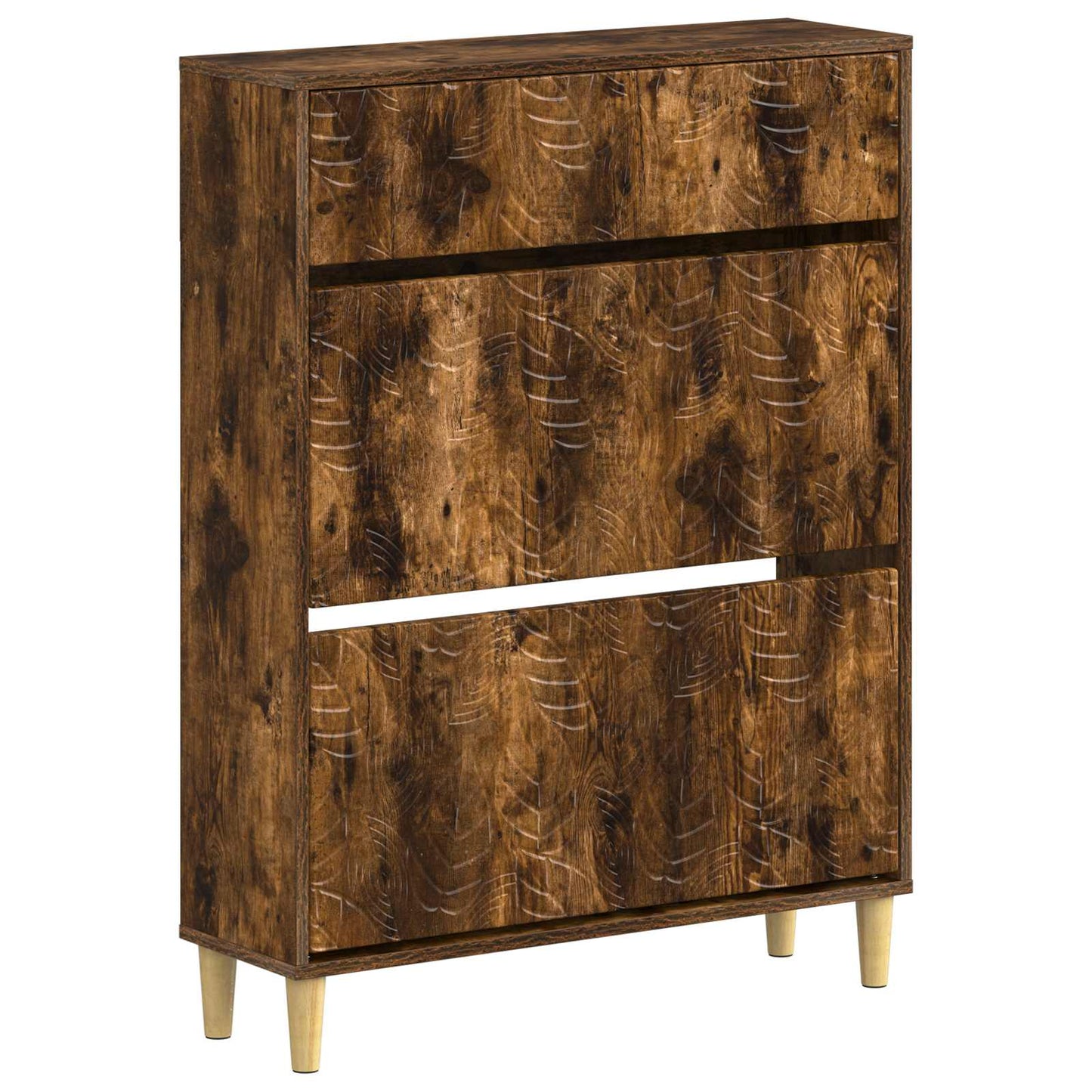 Cipőszekrény DELFT 78 x 24 x 103 cm Szerelt Fa Füstös Tölgy