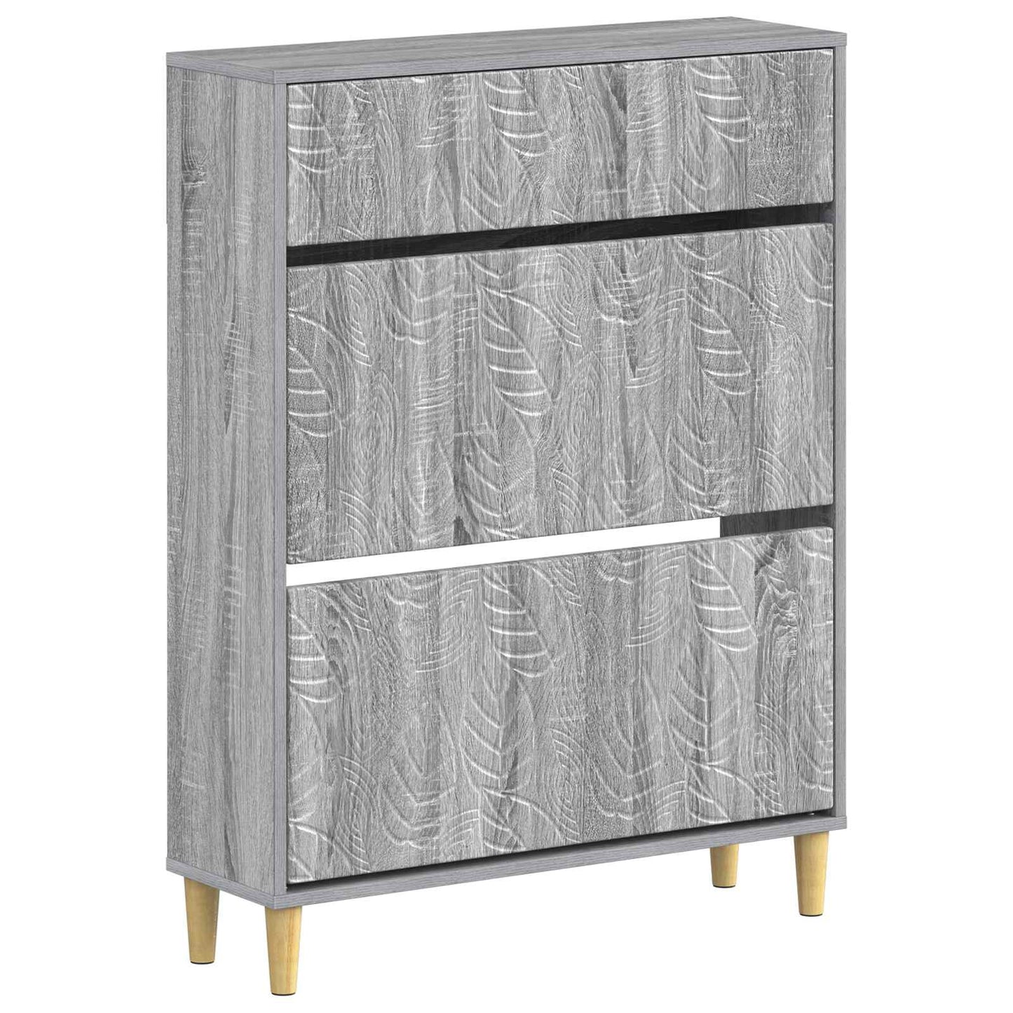 Cipőszekrény DELFT 78 x 24 x 103 cm Szerelt Fa Szürke Sonoma