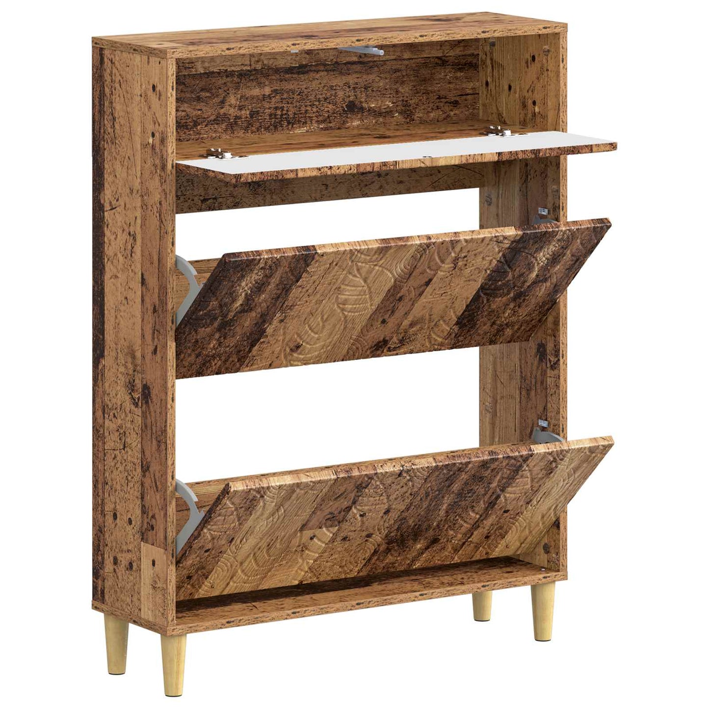 Cipőszekrény DELFT 78 x 24 x 103 cm Szerelt Fa Antik Fa