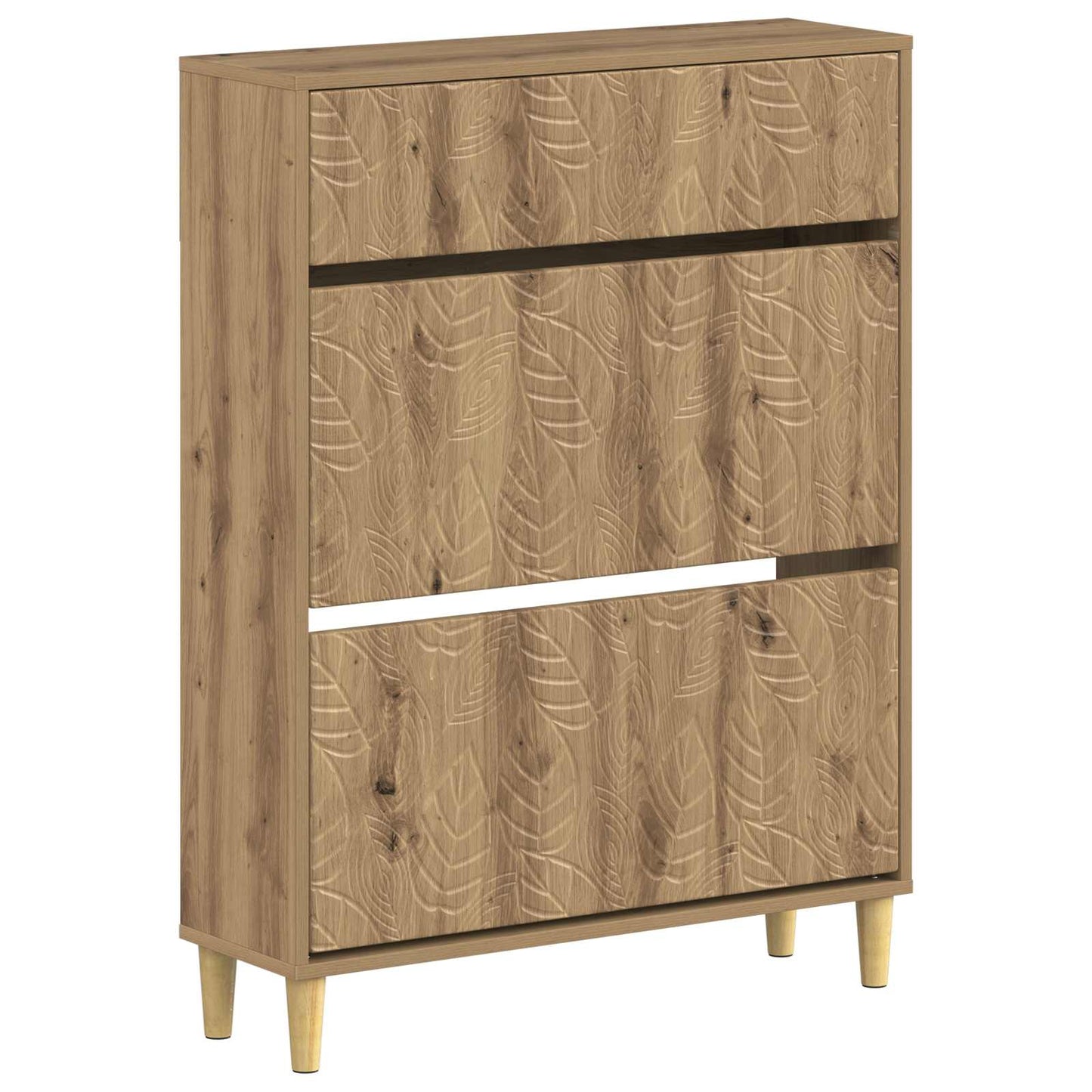 Cipőszekrény DELFT 78 x 24 x 103 cm Szerelt Fa Kézműves Tölgy