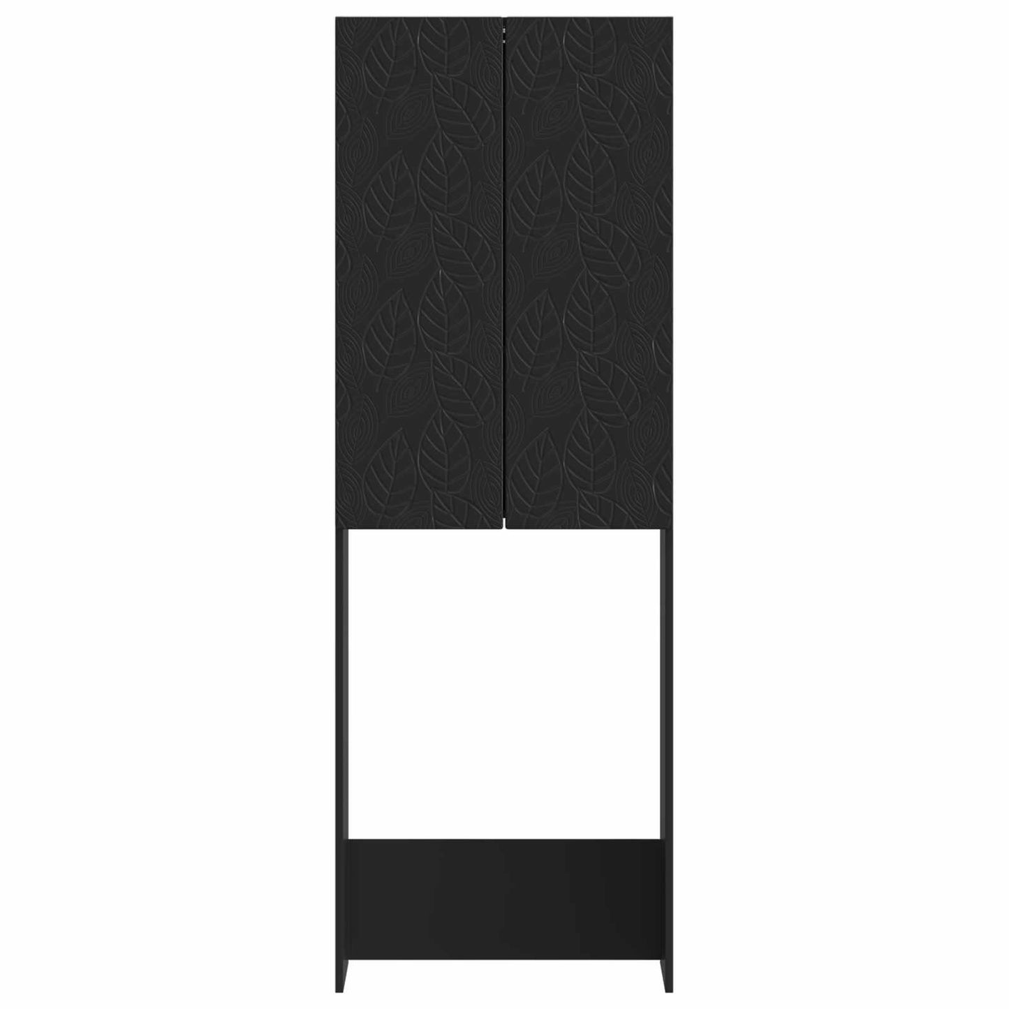 WC Szekrény DELFT Fekete 66 x 25,5 x 190 cm Szerelt Fa