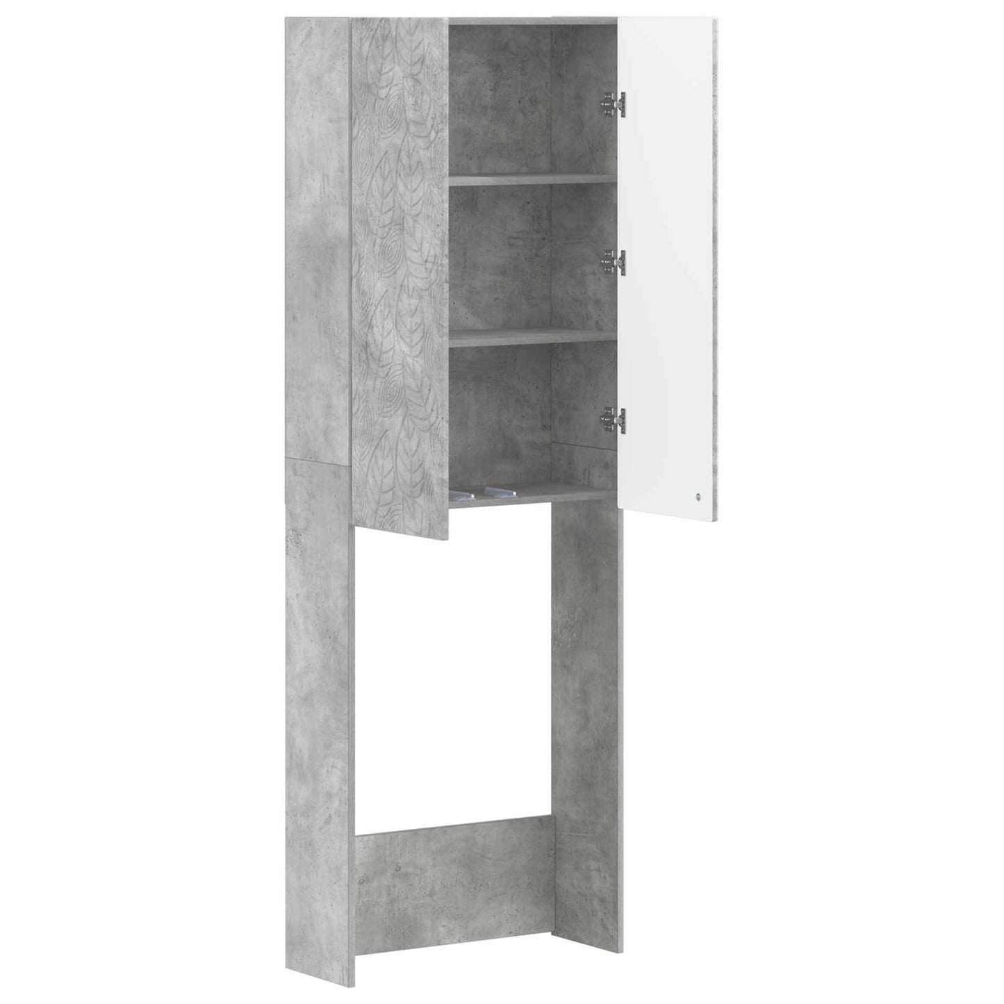 WC Szekrény DELFT Betonszürke 66 x 25,5 x 190 cm Szerelt Fa