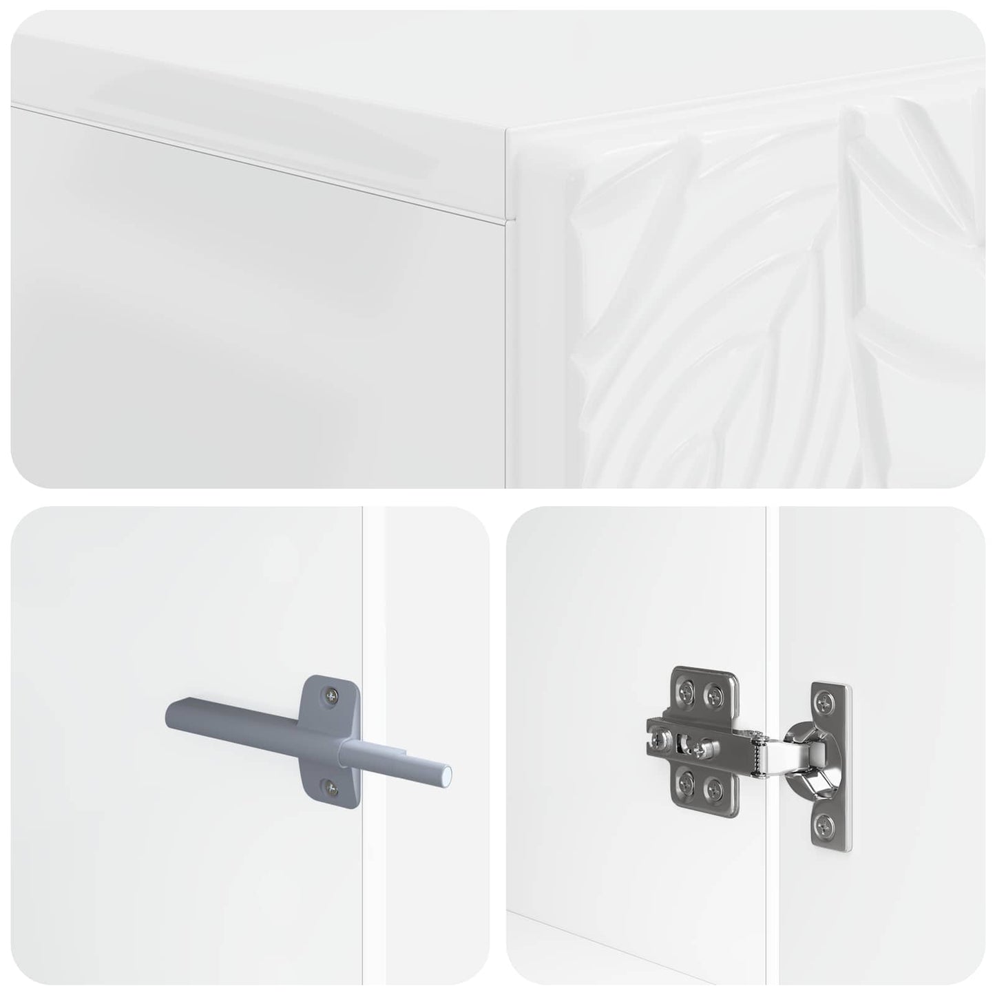 WC Szekrény DELFT Magasfényű Fehér 66 x 25,5 x 190 cm