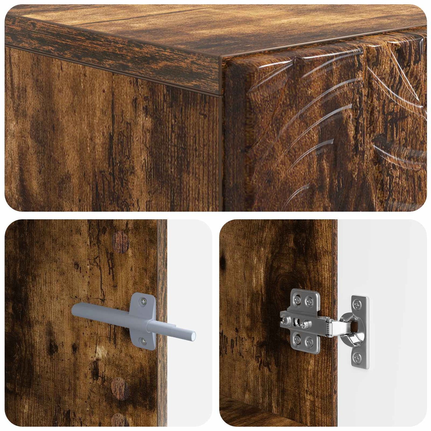 WC Szekrény DELFT Füstös Tölgy 66 x 25,5 x 190 cm Szerelt Fa