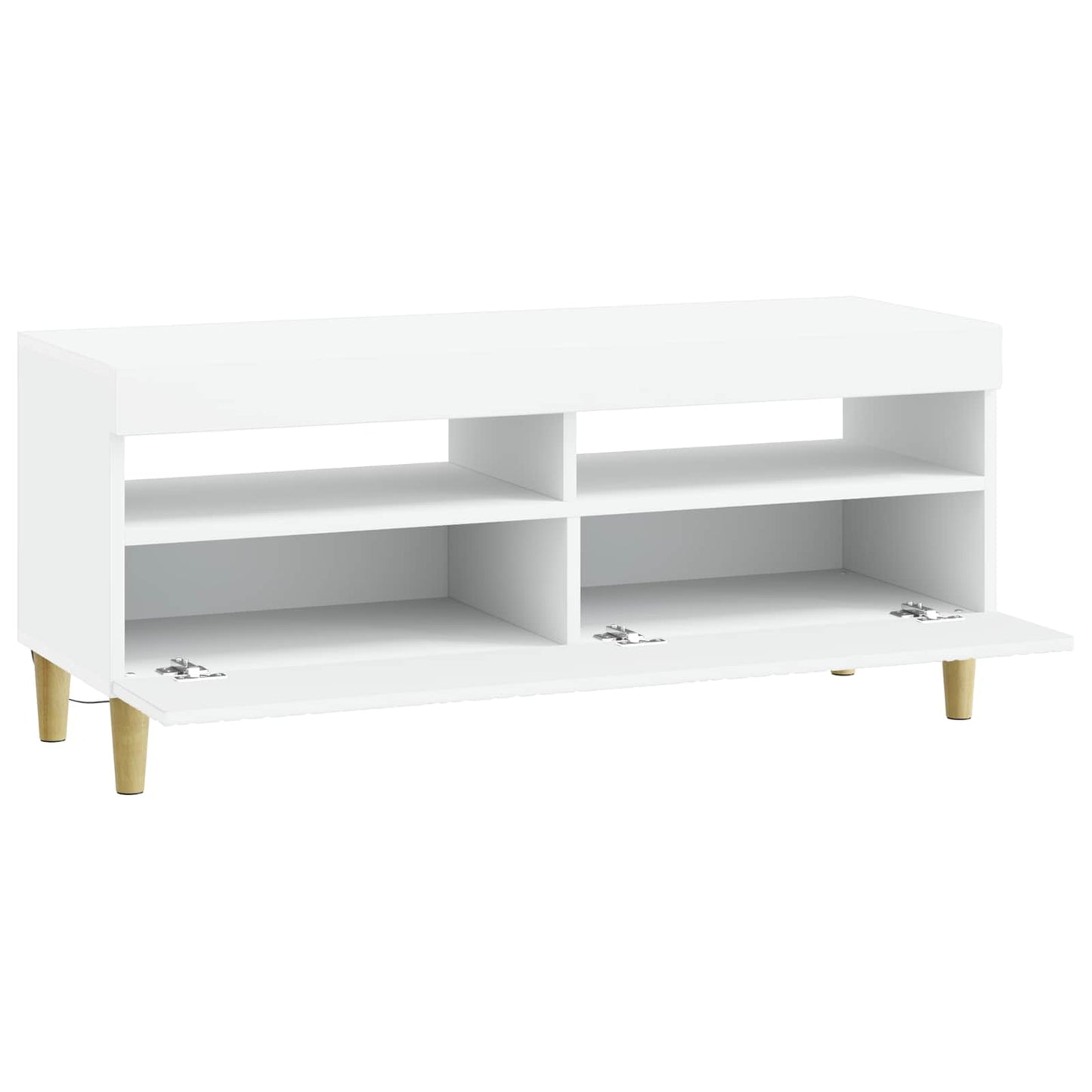 LED TV szekrény Fehér Szerelt Fa