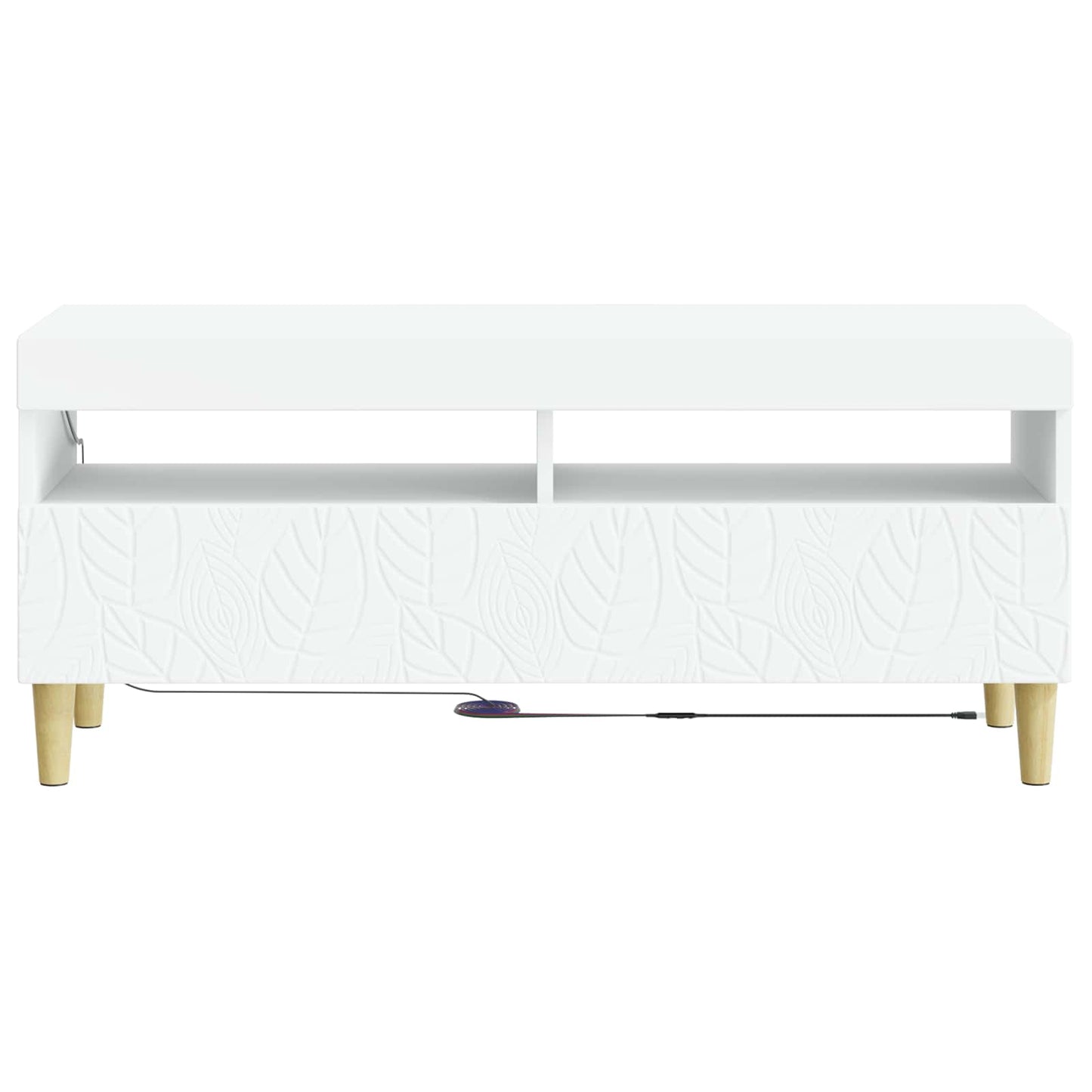 LED TV szekrény Fehér Szerelt Fa