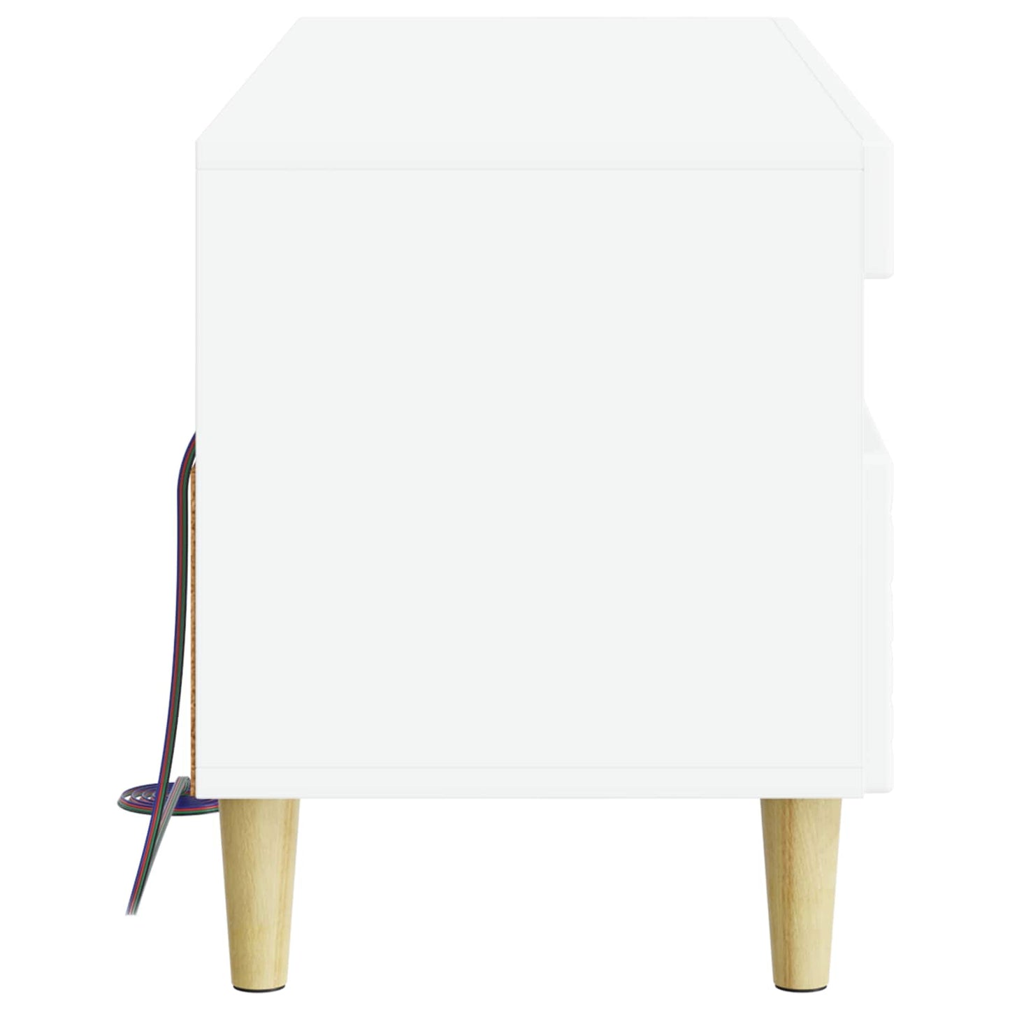 LED TV szekrény Fehér Szerelt Fa