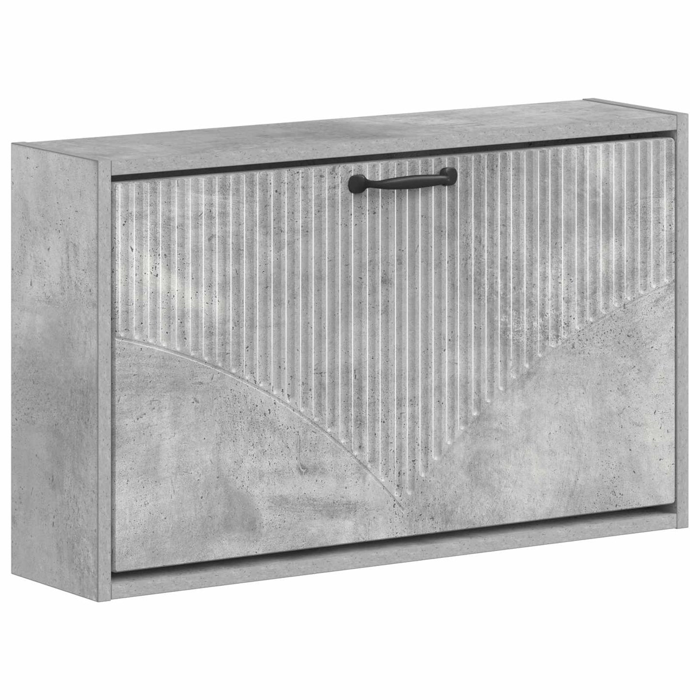 Fali Cipőtartó HOORN 71 x 17 x 43 cm Szerelt Fa Betonszürke