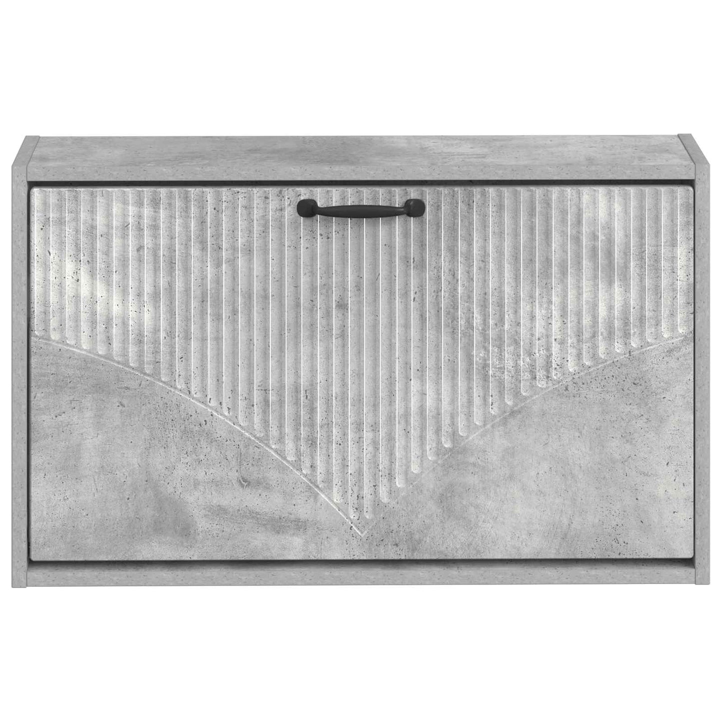 Fali Cipőtartó HOORN 71 x 17 x 43 cm Szerelt Fa Betonszürke