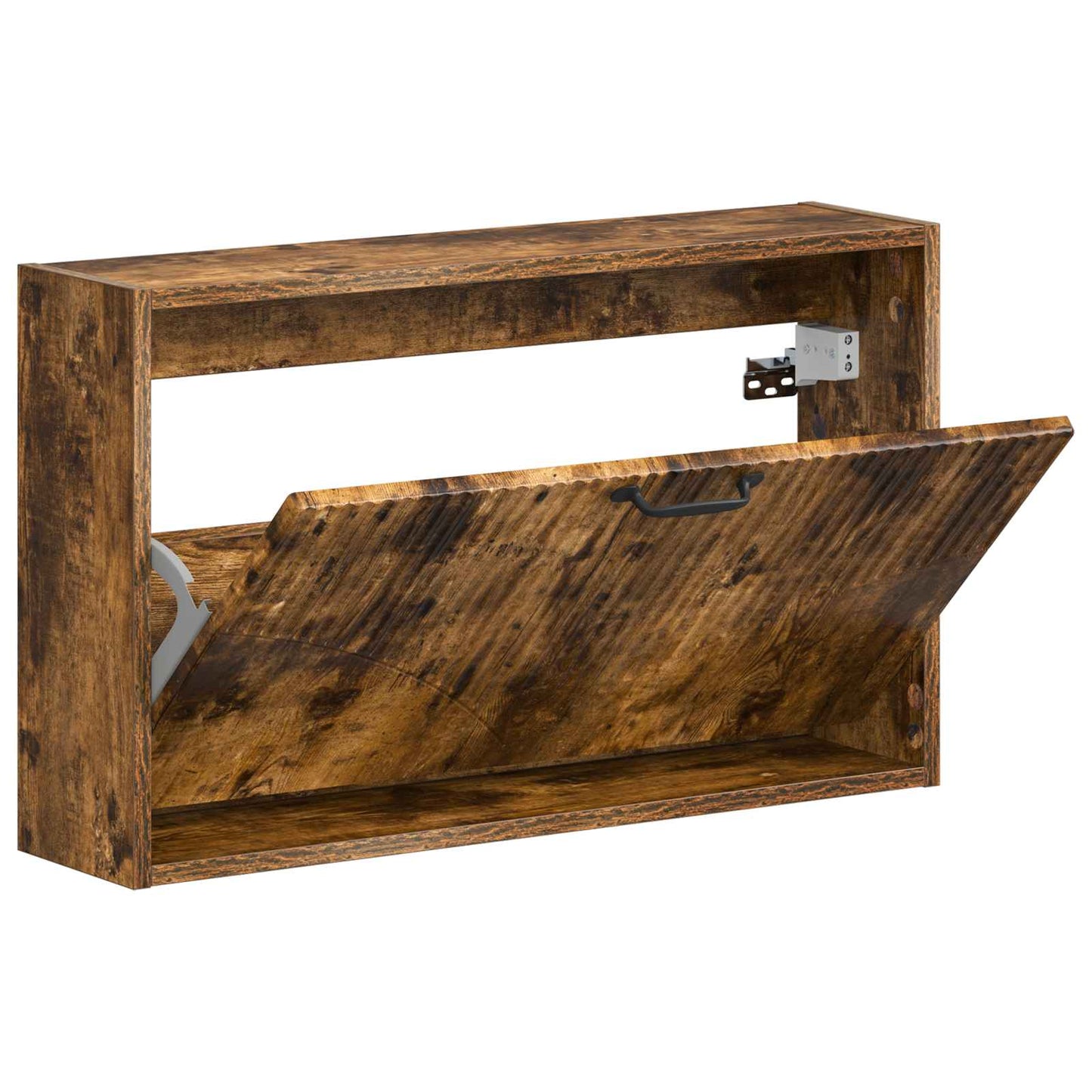 Fali Cipőtartó HOORN 71 x 17 x 43 cm Szerelt Fa Füstös Tölgy