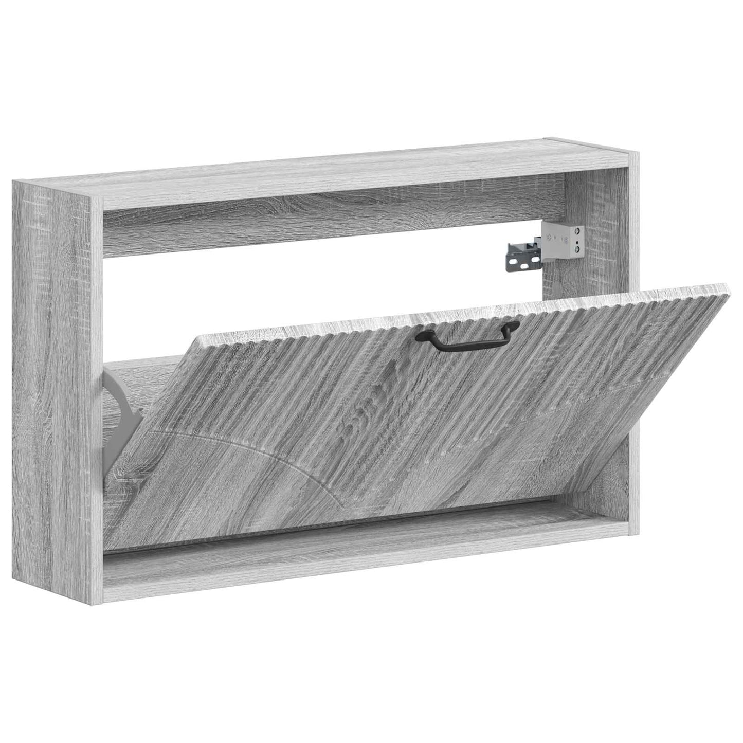 Fali Cipőtartó HOORN 71 x 17 x 43 cm Szerelt Fa Szürke Sonoma
