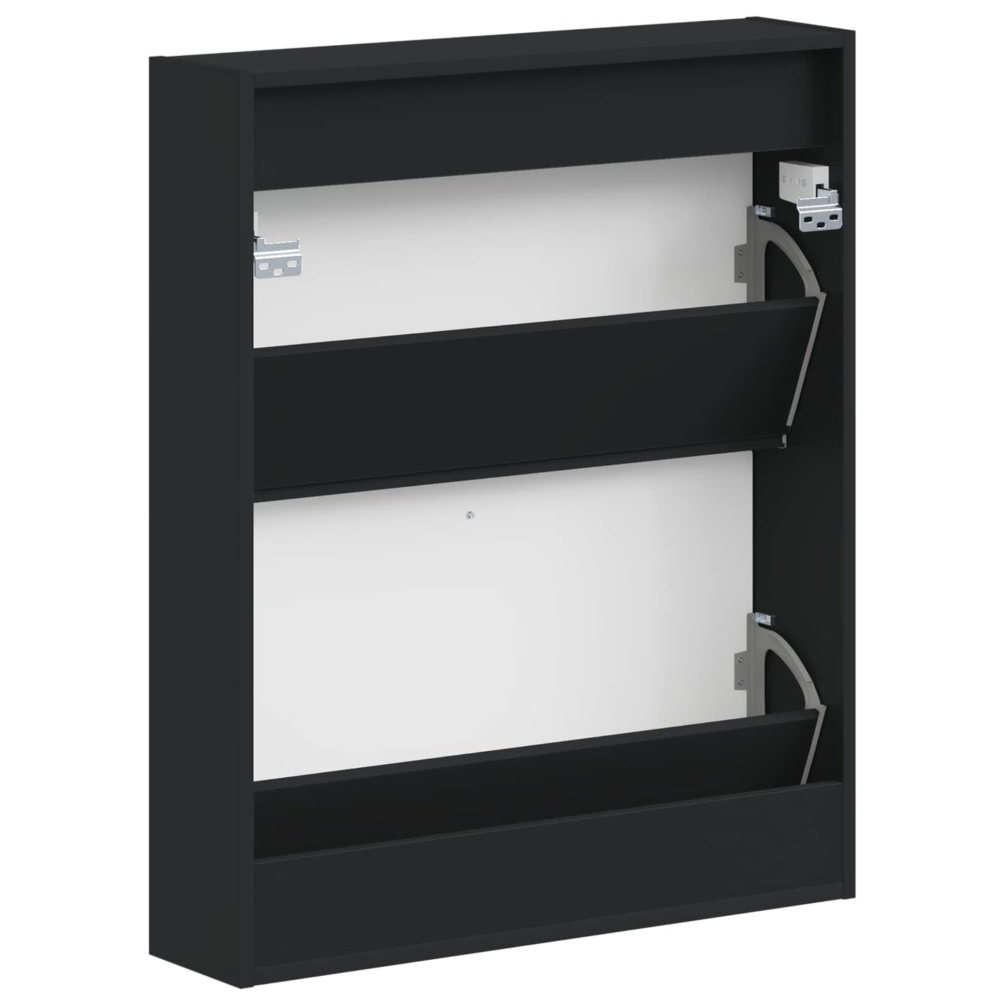 Fali Cipőtartó HOORN 71 x 17 x 86 cm Szerelt Fa Fekete