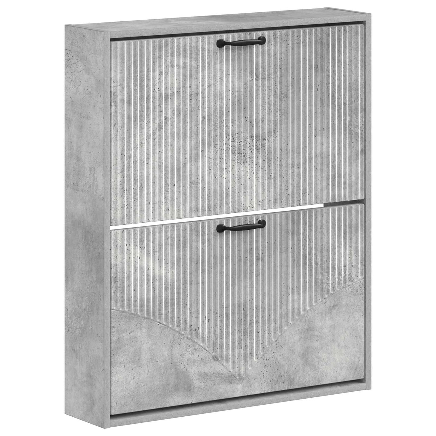 Fali Cipőtartó HOORN 71 x 17 x 86 cm Szerelt Fa Betonszürke