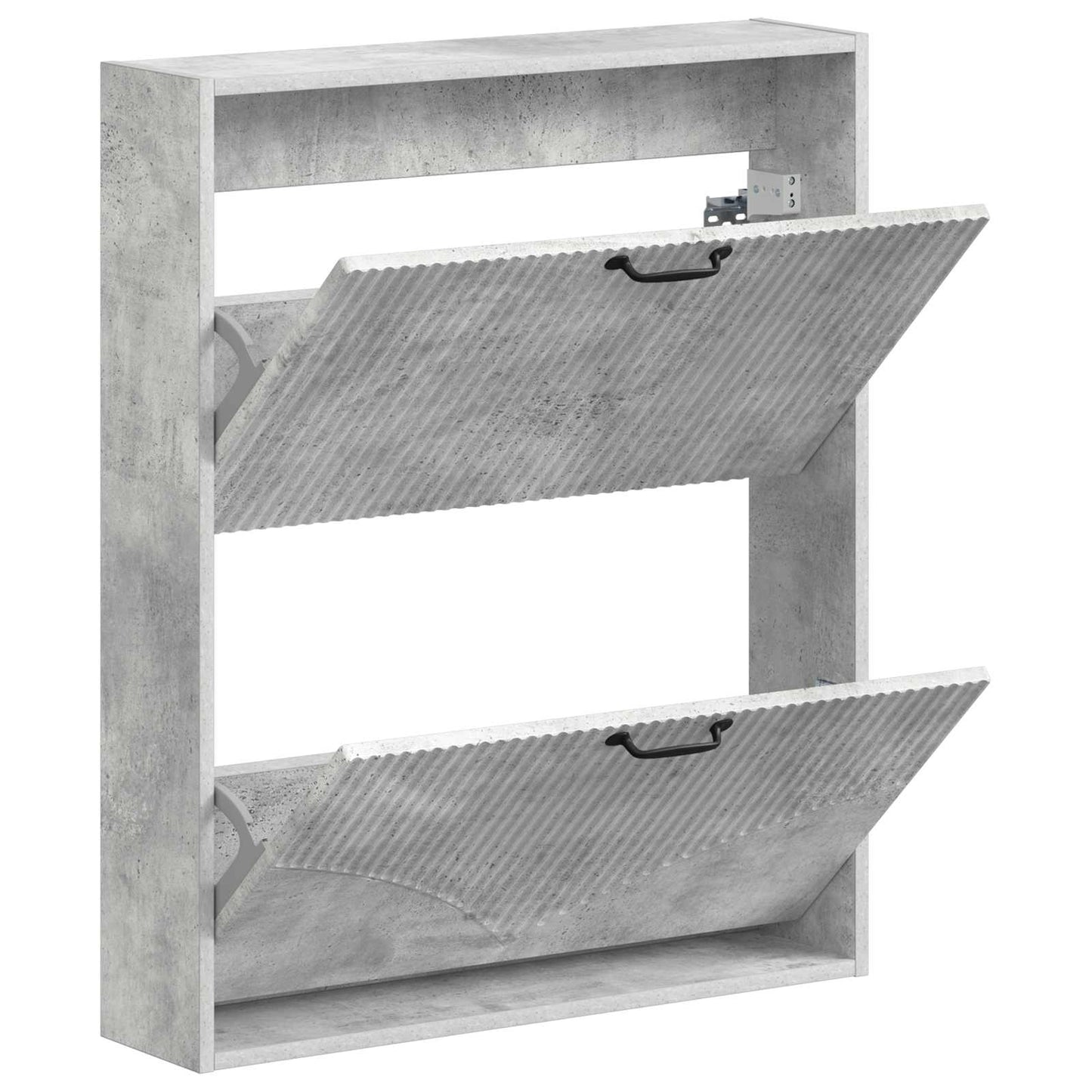 Fali Cipőtartó HOORN 71 x 17 x 86 cm Szerelt Fa Betonszürke