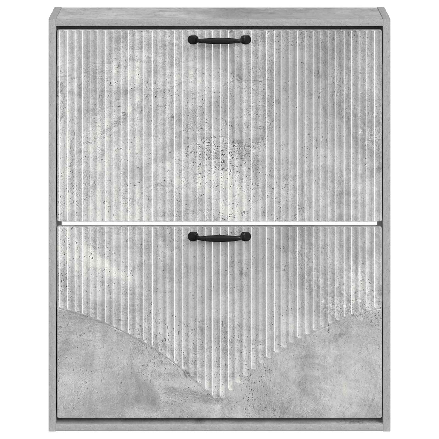 Fali Cipőtartó HOORN 71 x 17 x 86 cm Szerelt Fa Betonszürke
