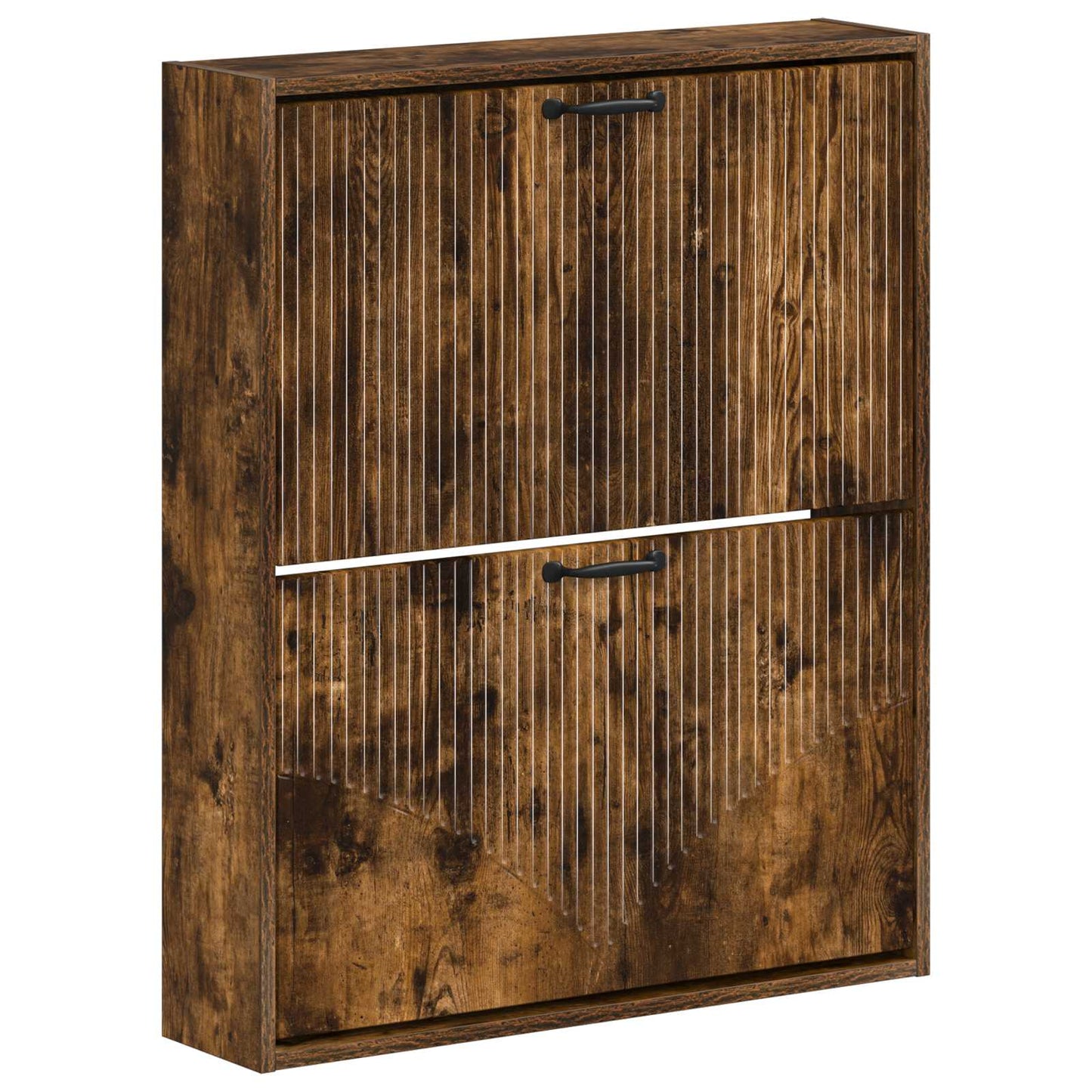 Fali Cipőtartó HOORN 71 x 17 x 86 cm Szerelt Fa Füstös Tölgy