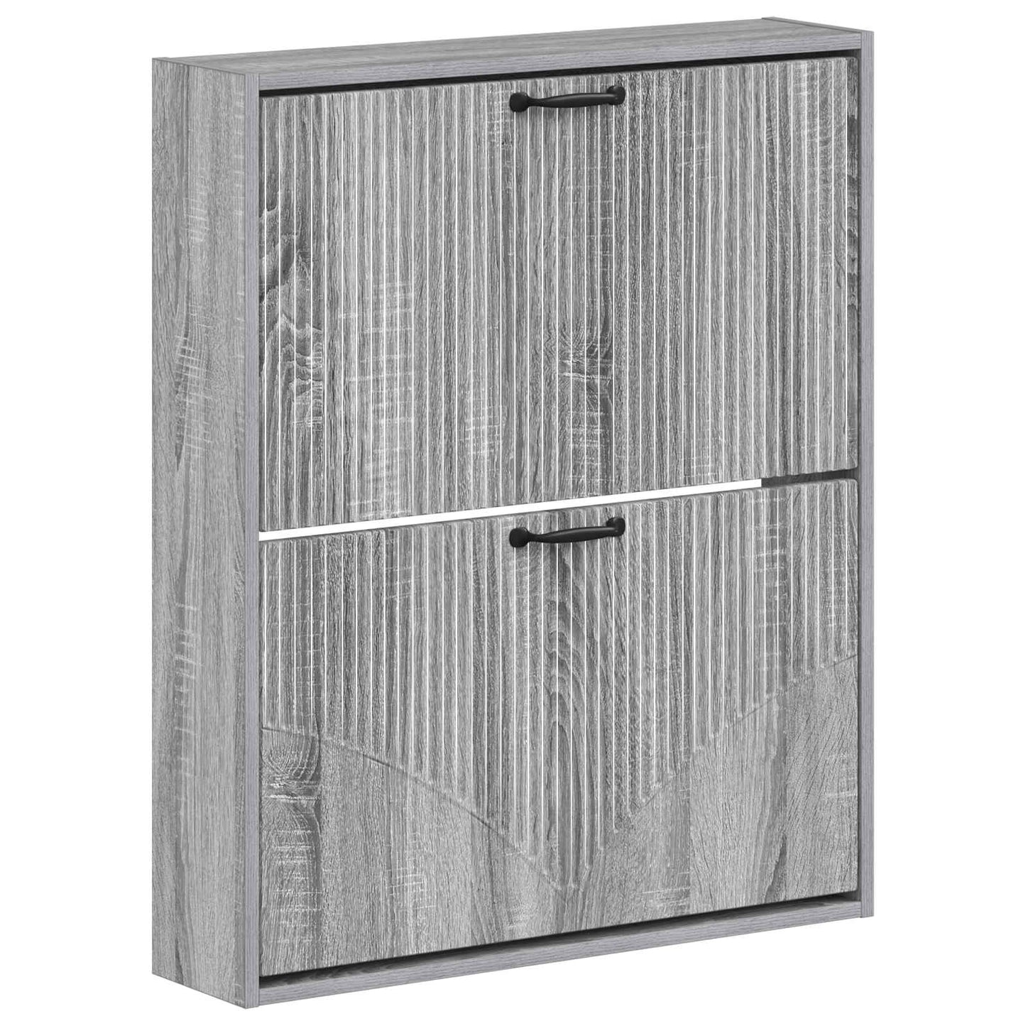 Fali Cipőtartó HOORN 71 x 17 x 86 cm Szerelt Fa Szürke Sonoma