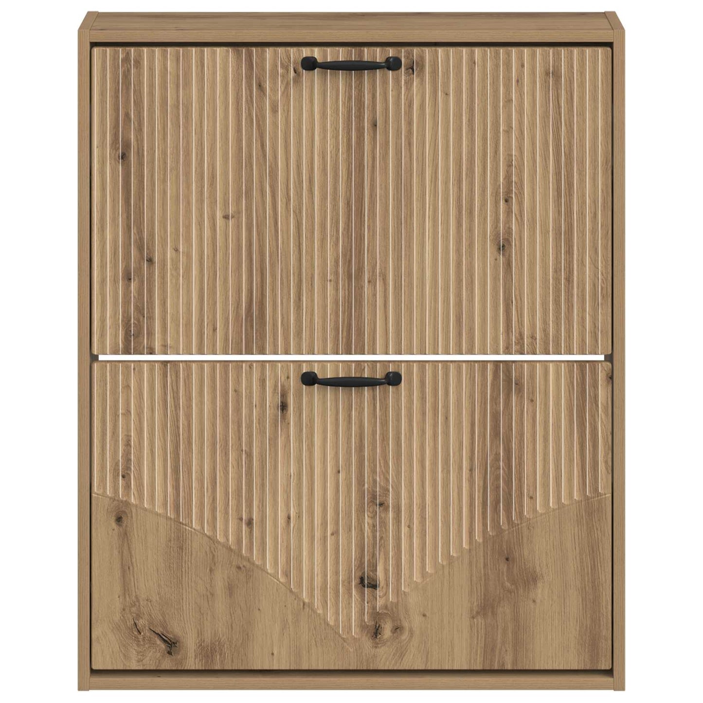 Fali Cipőtartó HOORN 71 x 17 x 86 cm Szerelt Fa Kézműves Tölgy