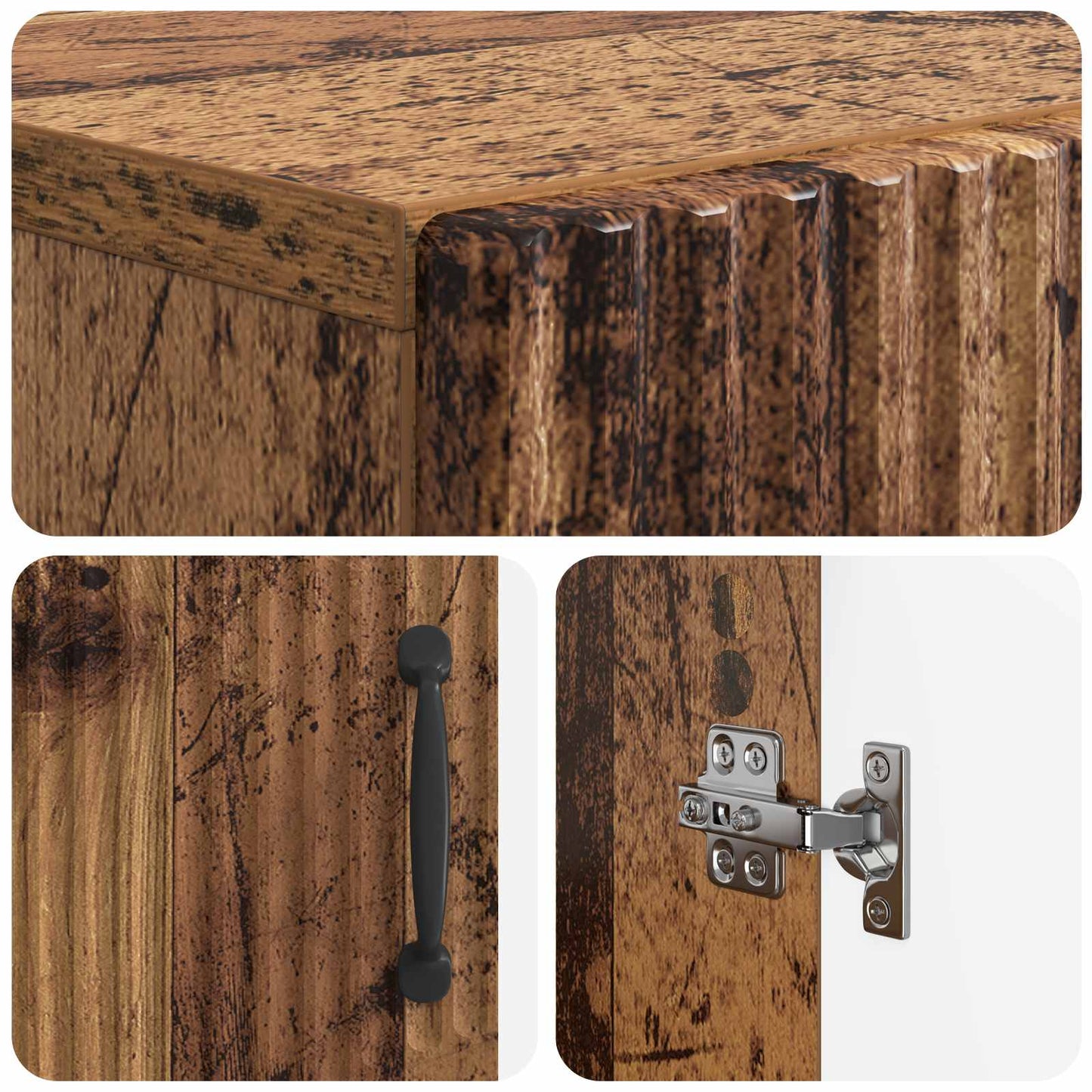 Cipőszekrény HOORN 59,5 x 39,5 x 87 cm Szerelt Fa Antik Fa